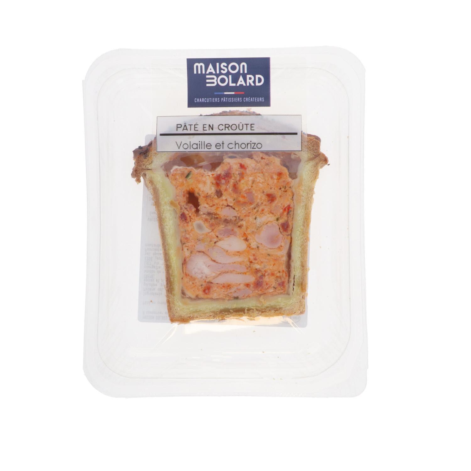 MAISON BOLARD Pâté en croûte volaille et chorizo 1 tranche 100g