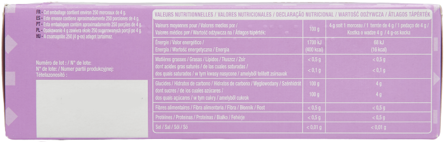 Voir la diapositive 2 : AUCHAN Sucre blanc en demi morceaux 1kg