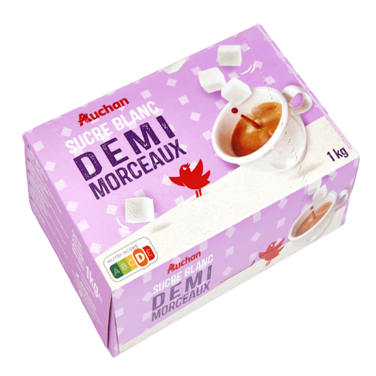 AUCHAN Sucre blanc en demi morceaux 1kg