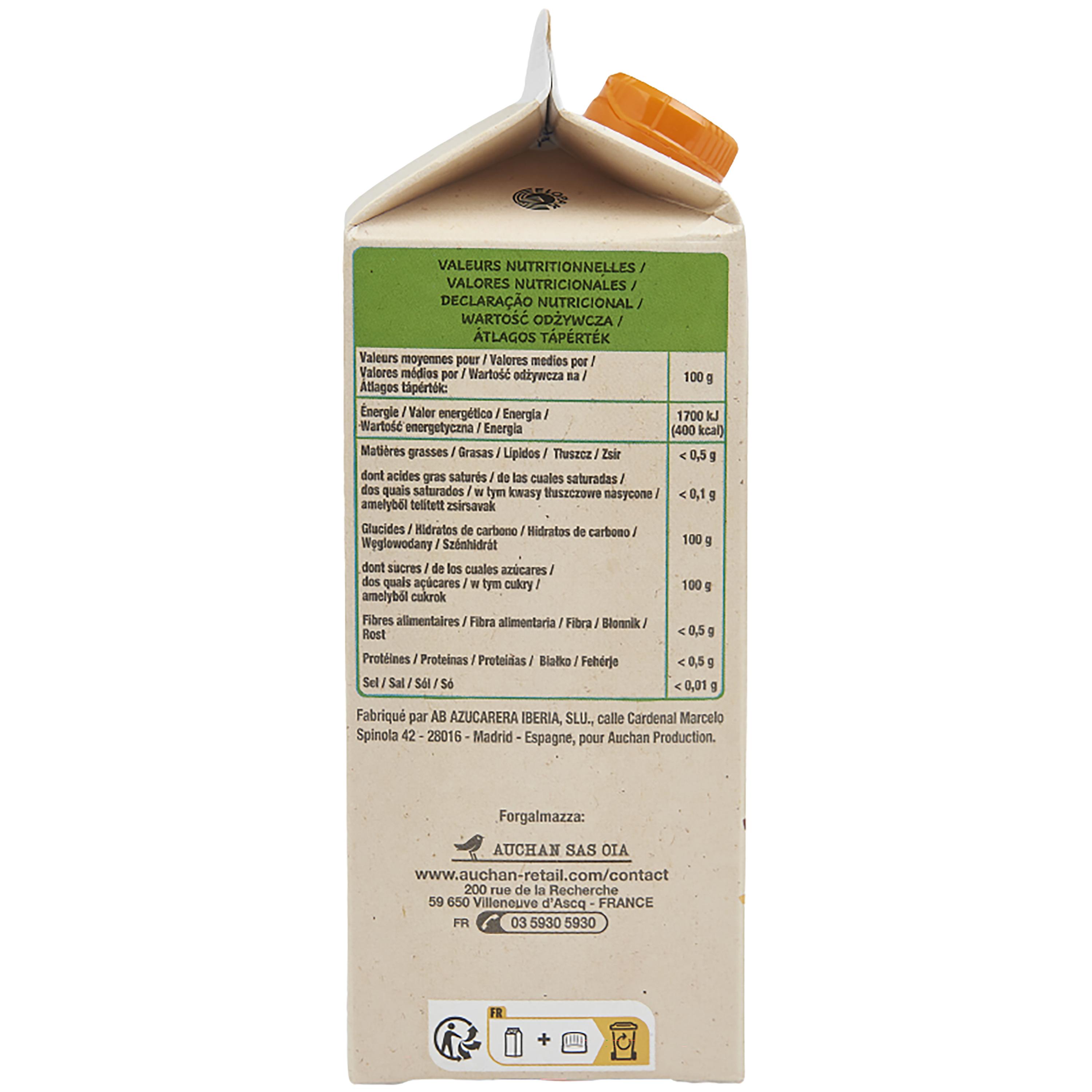Voir la diapositive 3 : AUCHAN BIO Sucre blond pure canne en poudre 500g
