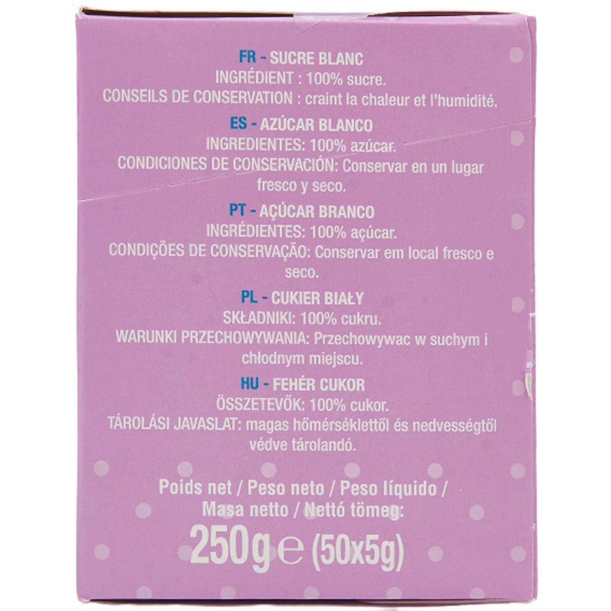 AUCHAN Sucre en poudre en bûchettes 250g
