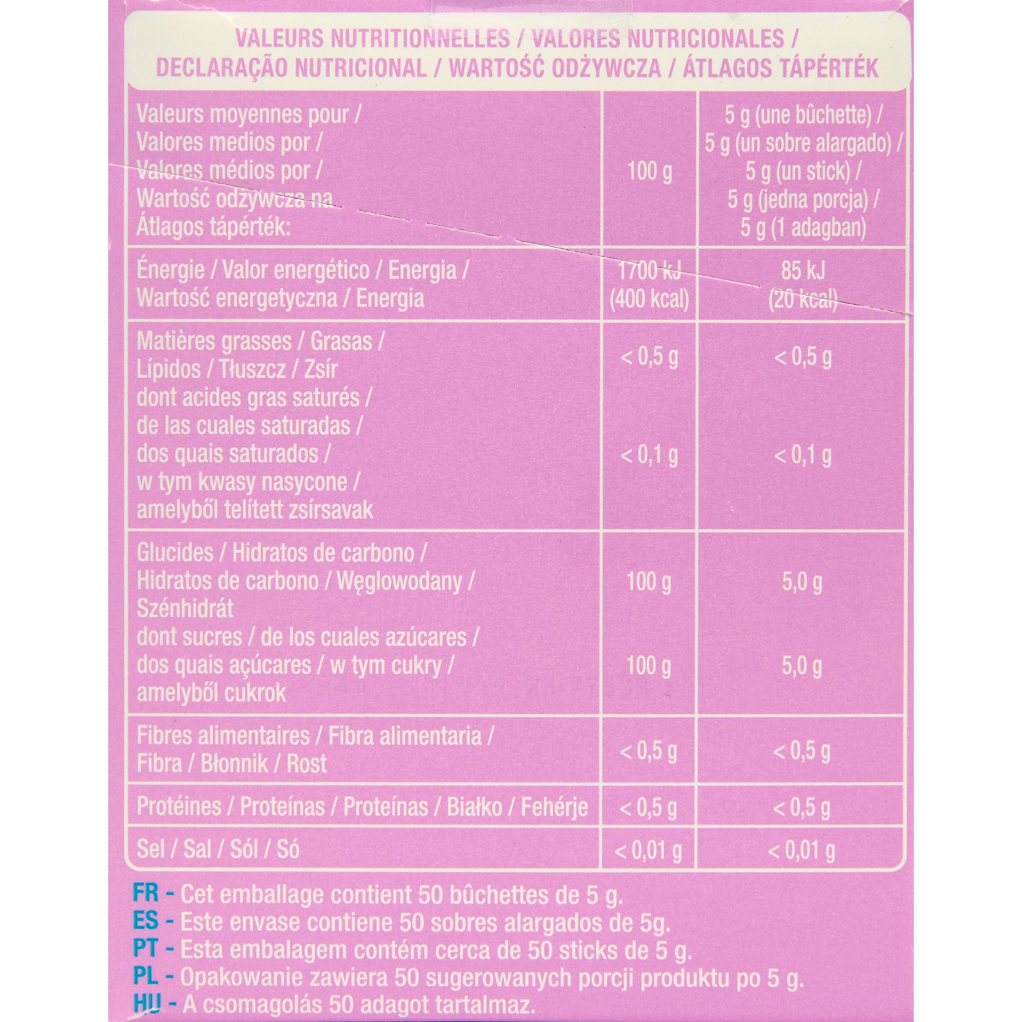 Voir la diapositive 5 : AUCHAN Sucre en poudre en bûchettes 250g