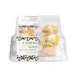 MIX BUFFET Verrines saumon noix de Saint-Jacques petits légumes 4x40g