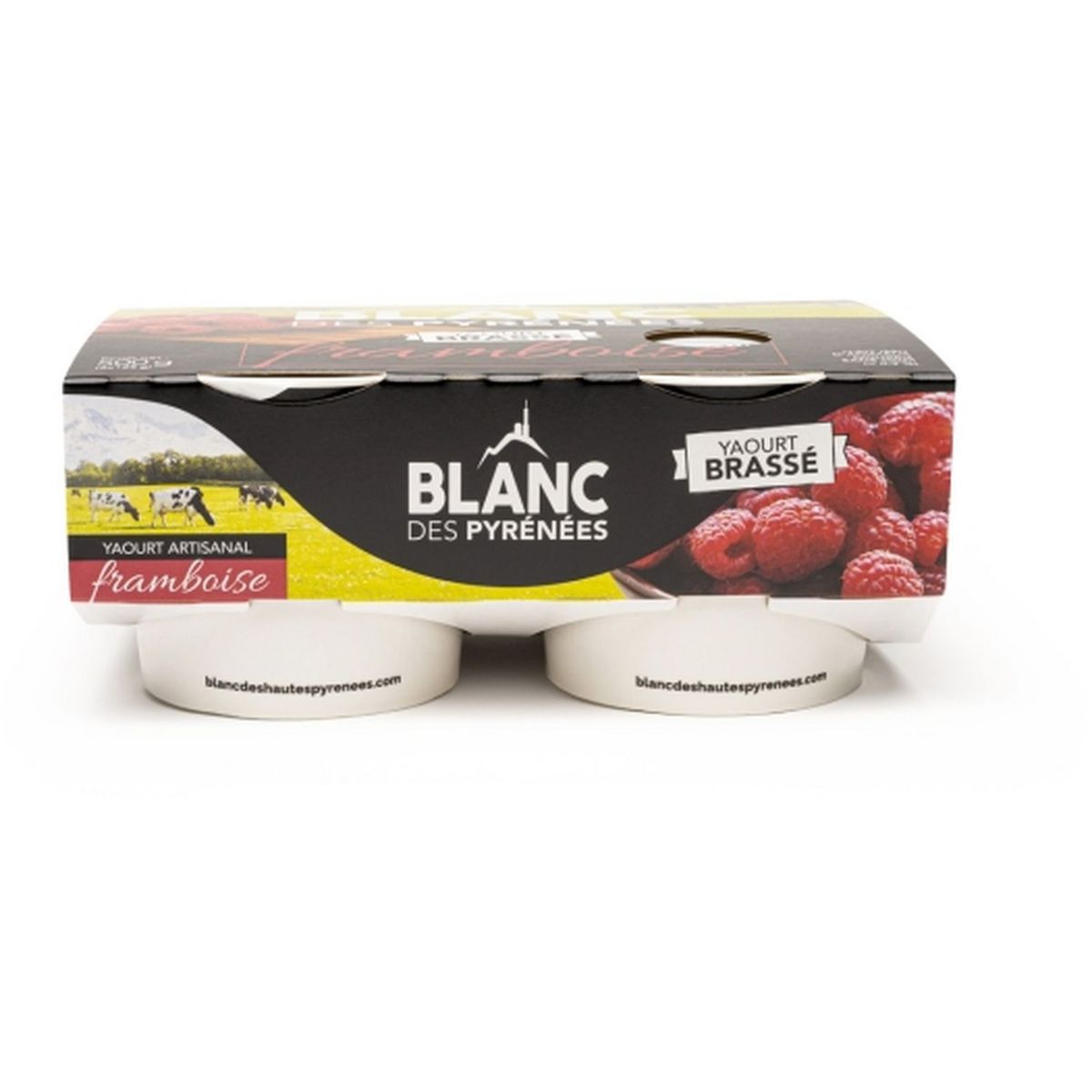 BLANC DES PYRÉNÉES Yaourt brassé à la framboise 4x125g