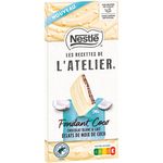 NESTLE Les Recettes de l'Atelier Tablette de chocolat blanc fondant coco fourrée aux éclats de noix de coco 1 pièce 130g