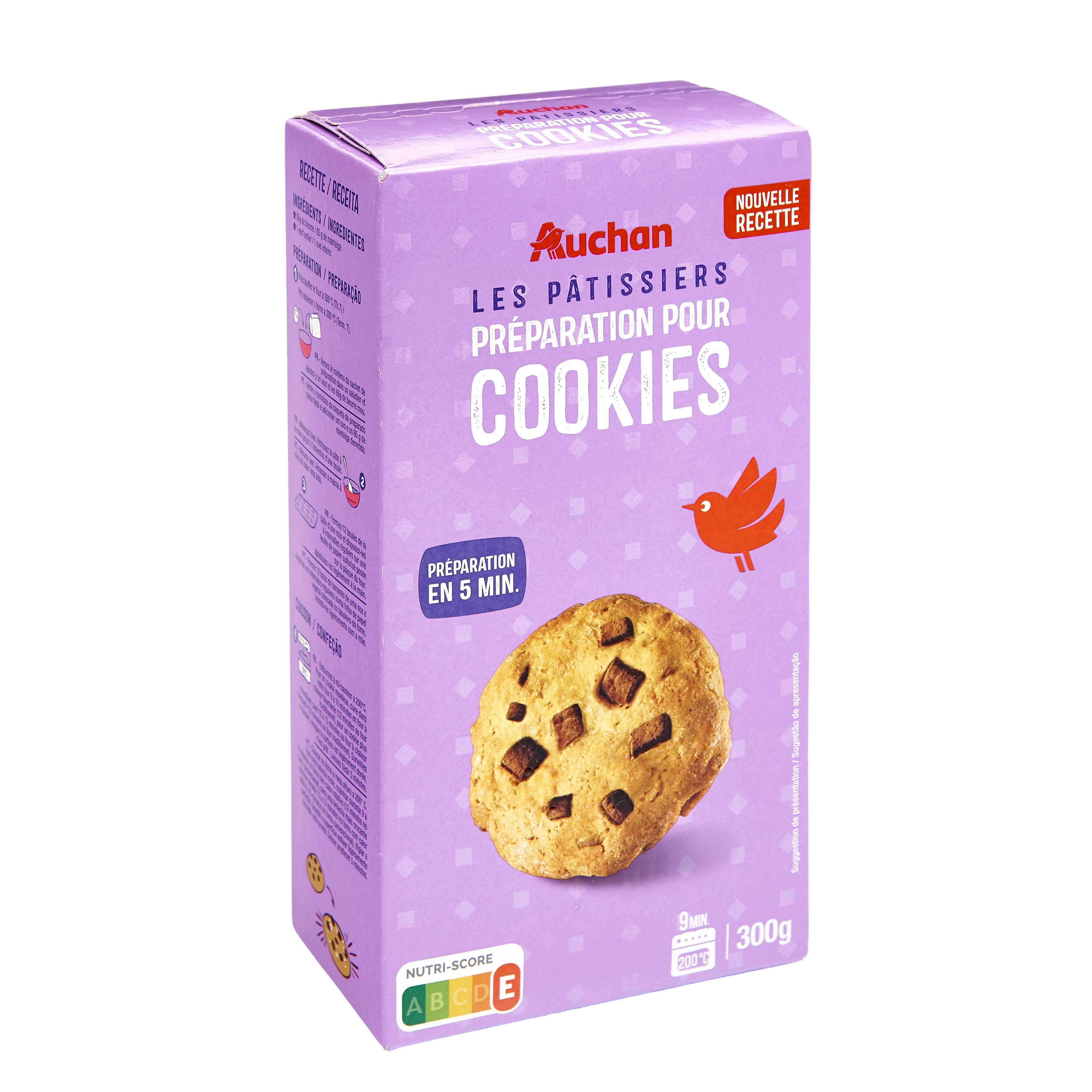 Voir la diapositive 3 : AUCHAN Préparation pour cookies Les pâtissiers 300g