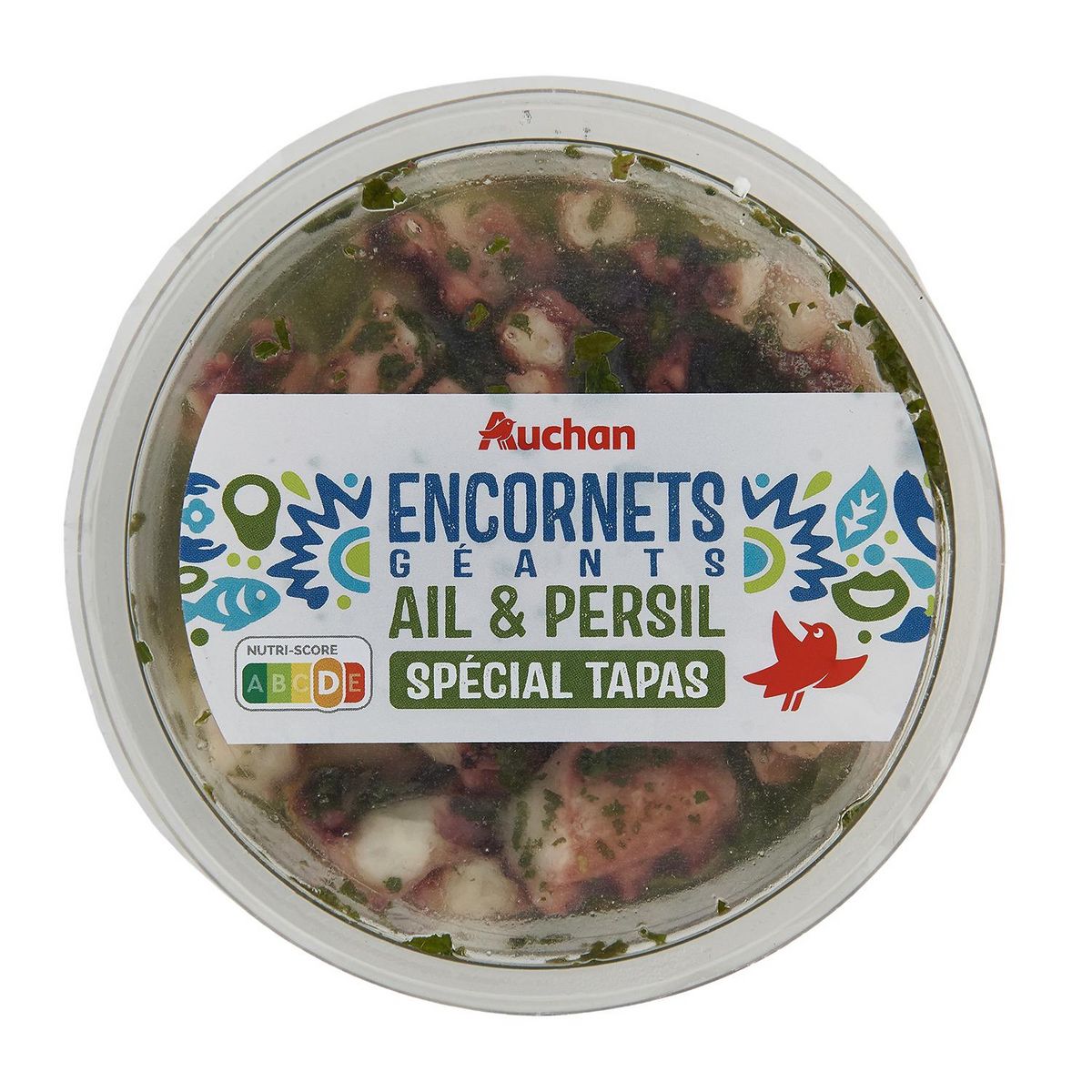 AUCHAN Encornet géants ail et persil 120g