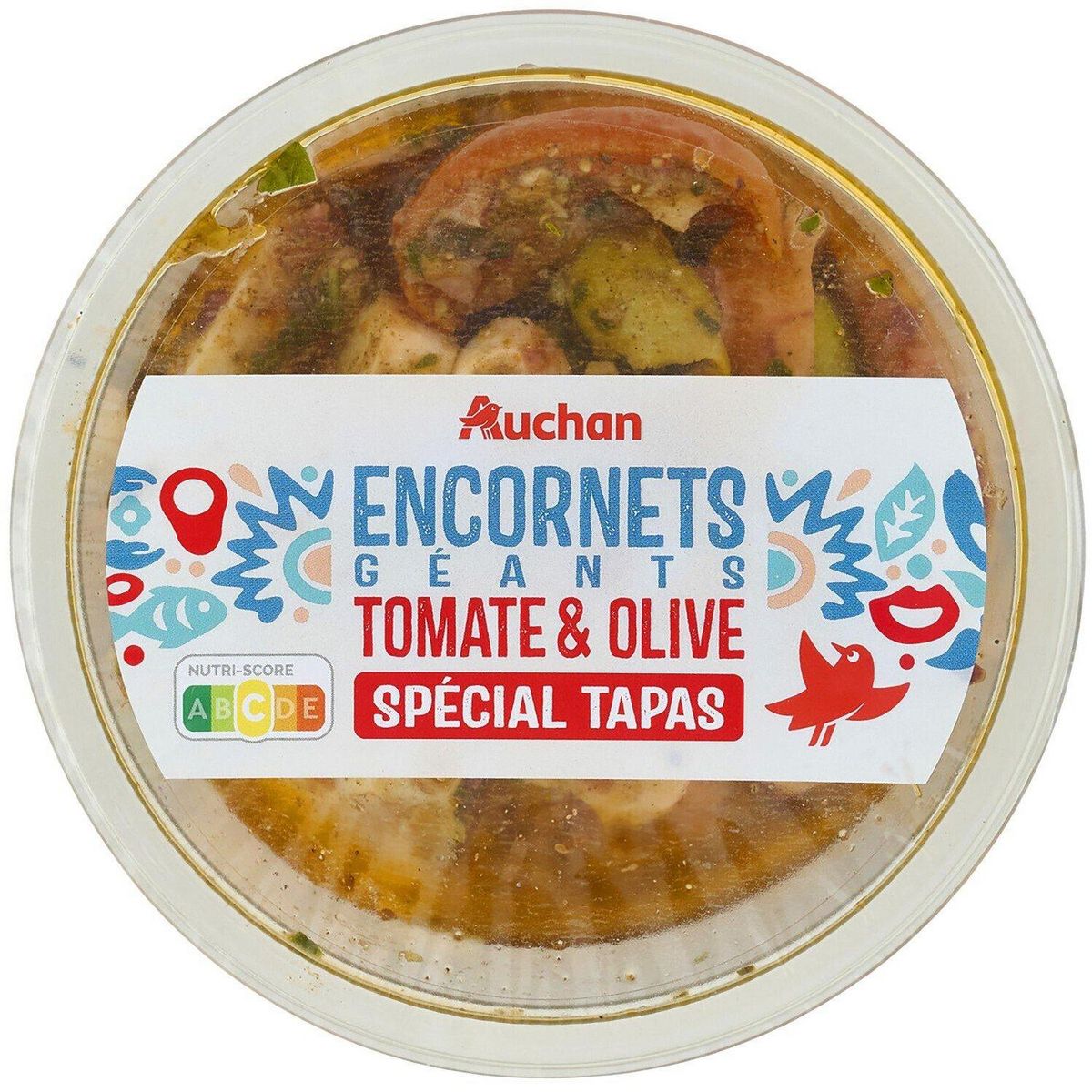 AUCHAN Encornets géants tomate et olive 120g