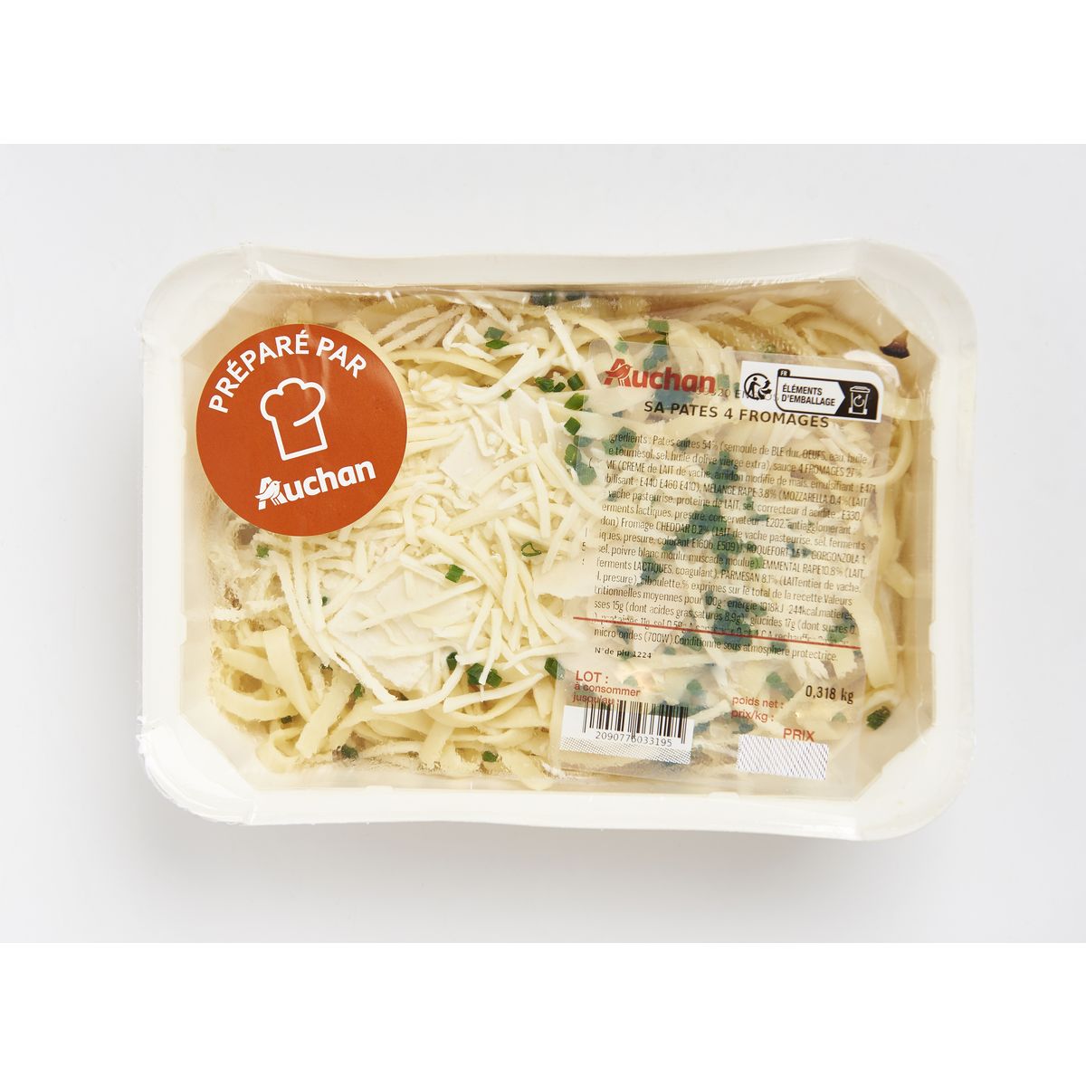 MON TRAITEUR Pâtes 4 fromages 1 part 300g