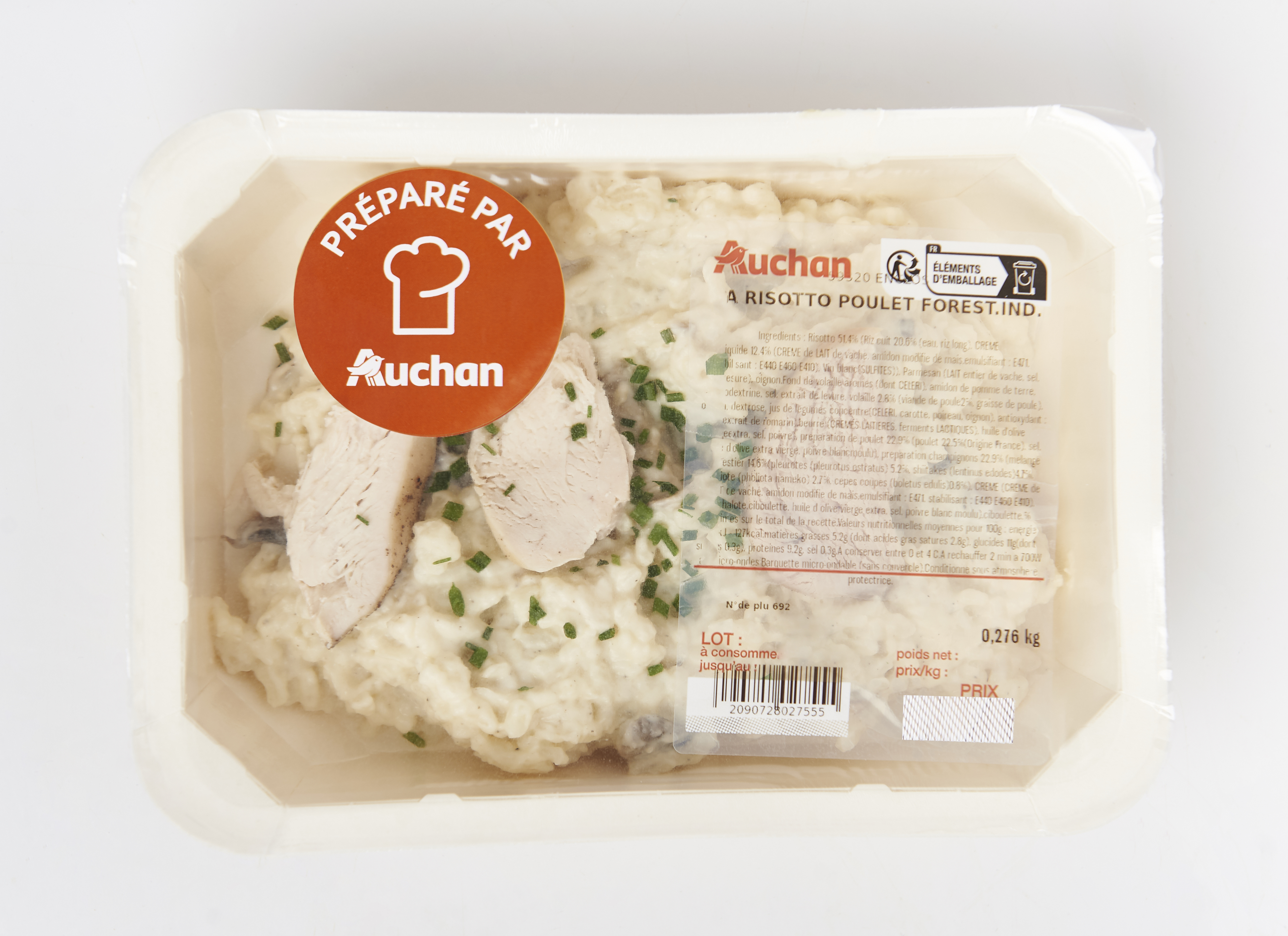 Voir la diapositive 2 : MON TRAITEUR Risotto poulet forestier 1 part 300g