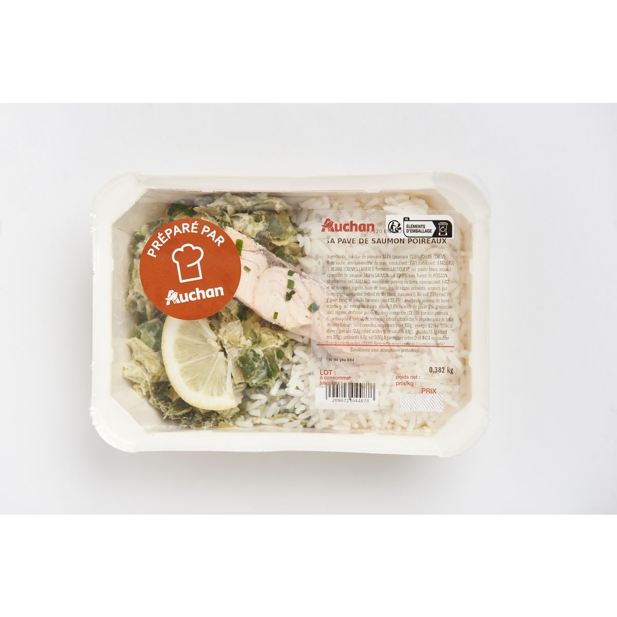 MON TRAITEUR Pavé de saumon fondue de poireau et riz 1 part 330g