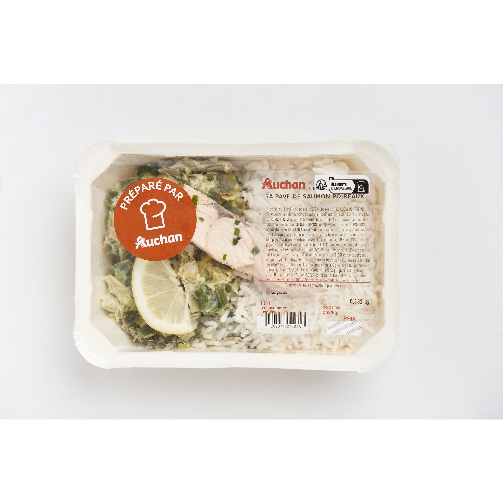 Voir la diapositive 2 : MON TRAITEUR Pavé de saumon fondue de poireau et riz 1 part 330g