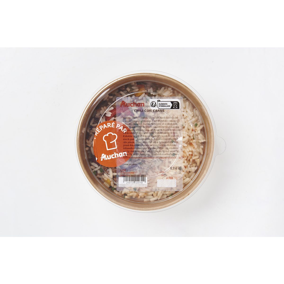 MON TRAITEUR Chili con carne et riz 1 part 350g