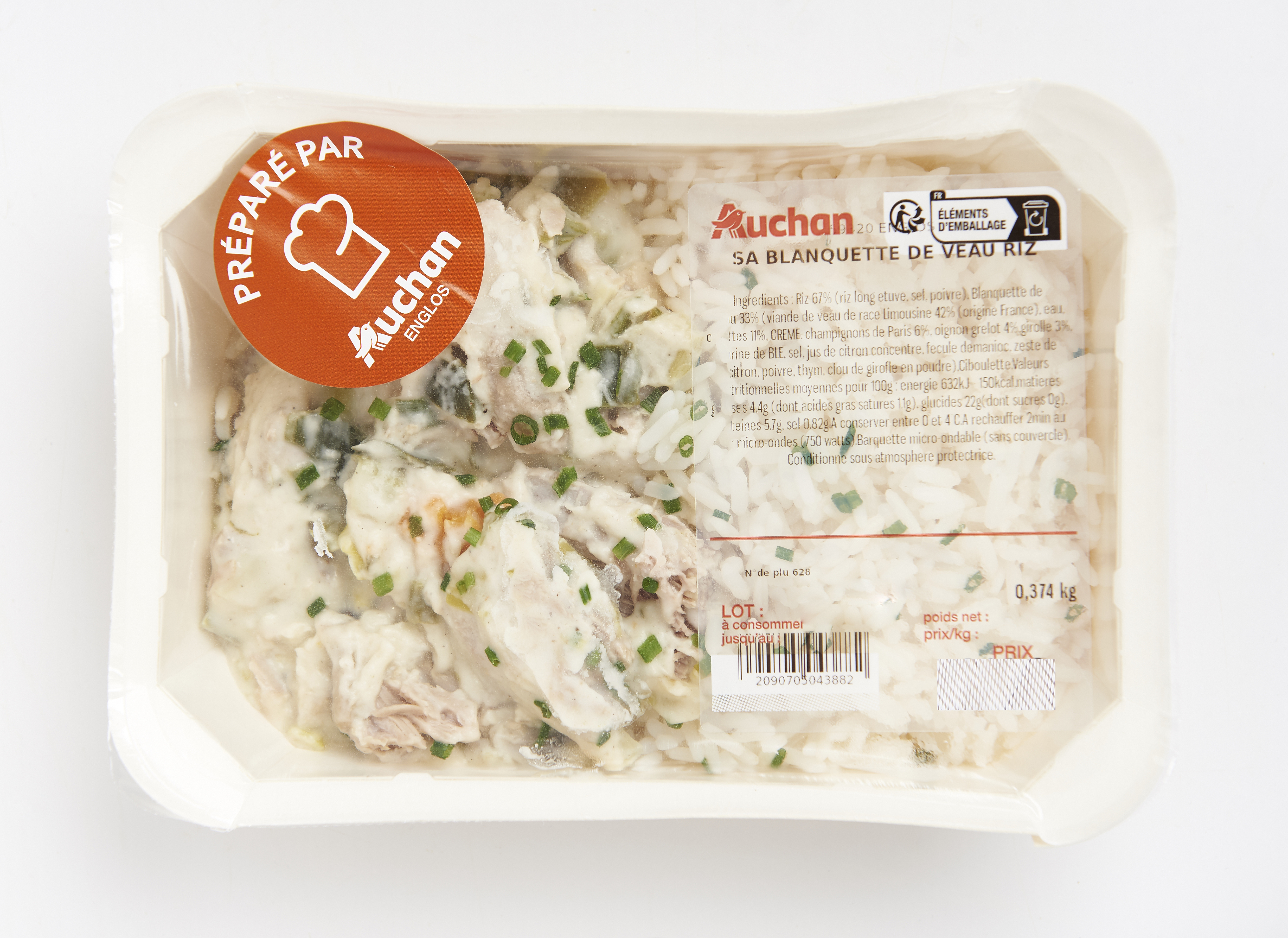 Voir la diapositive 3 : MON TRAITEUR Blanquette de veau et riz