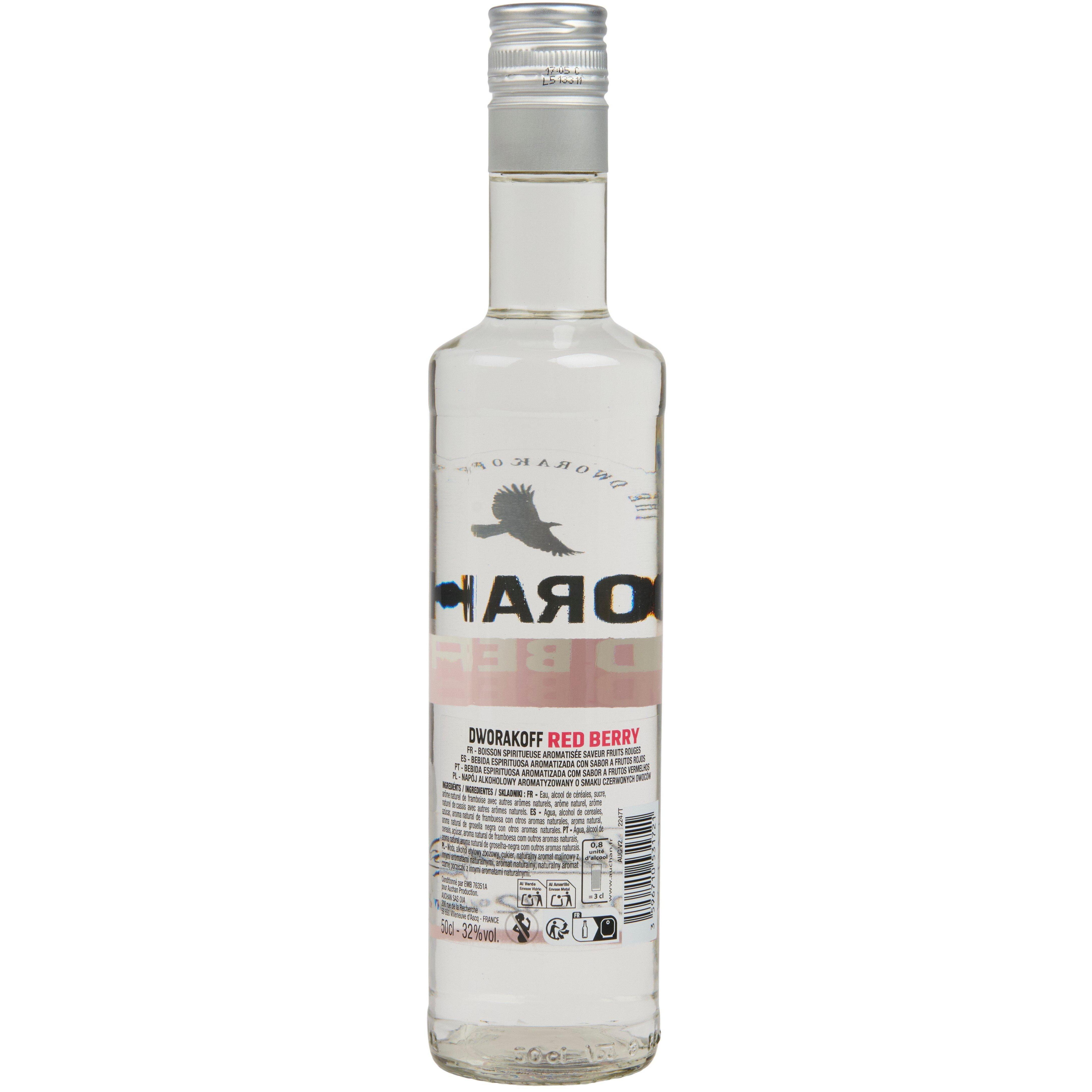 Voir la diapositive 2 : DWORAKOFF Vodka aromatisée aux fruits rouges 32% 50cl