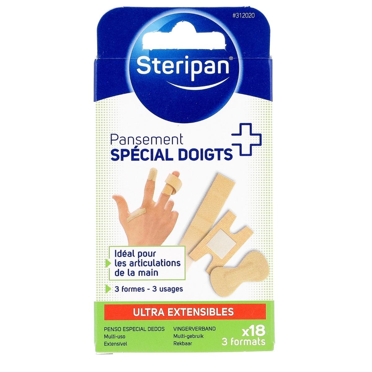 STERIPAN Pansement spécial doigts 18 pansements