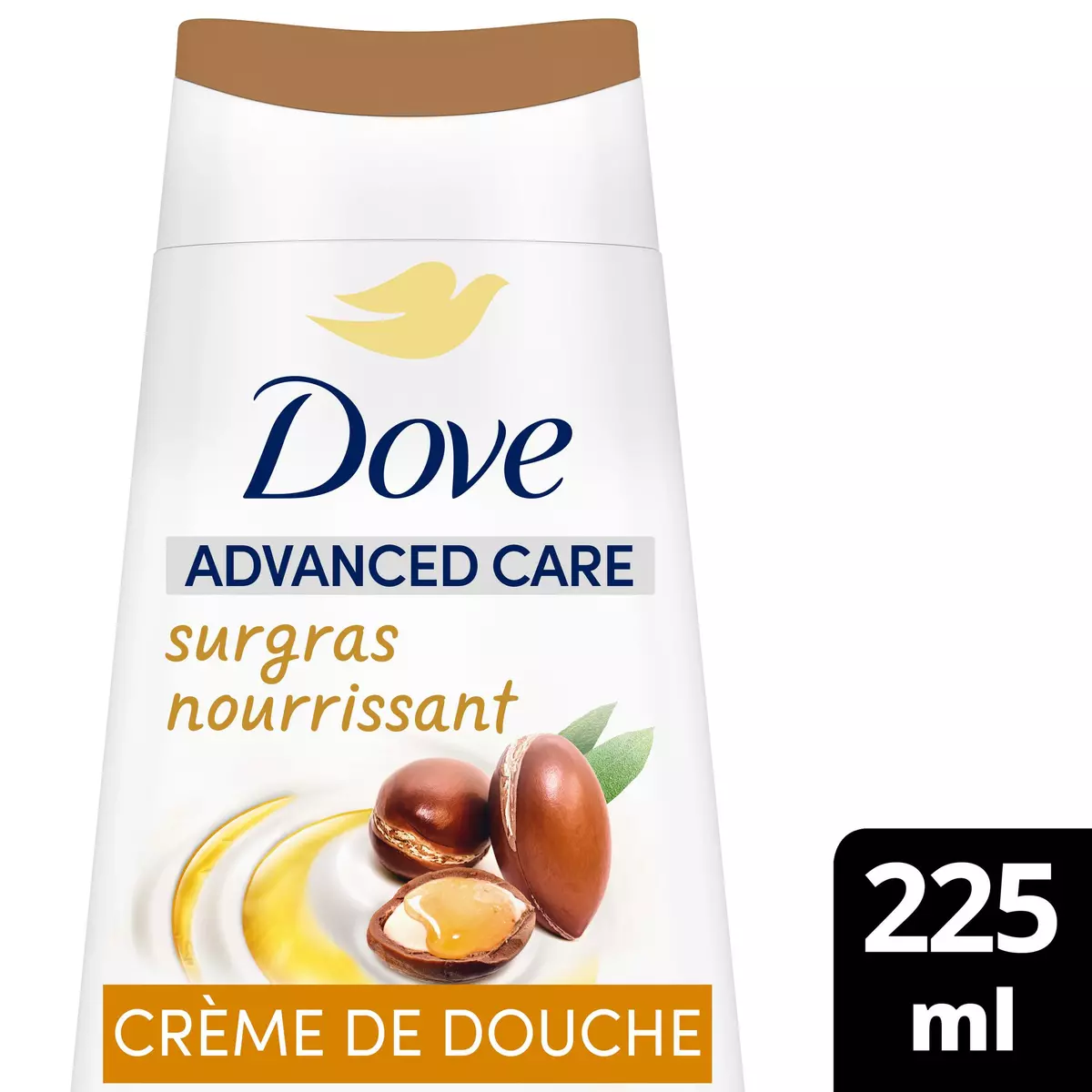 DOVE Advanced care Crème de douche surgras nourrissant argan 225ml