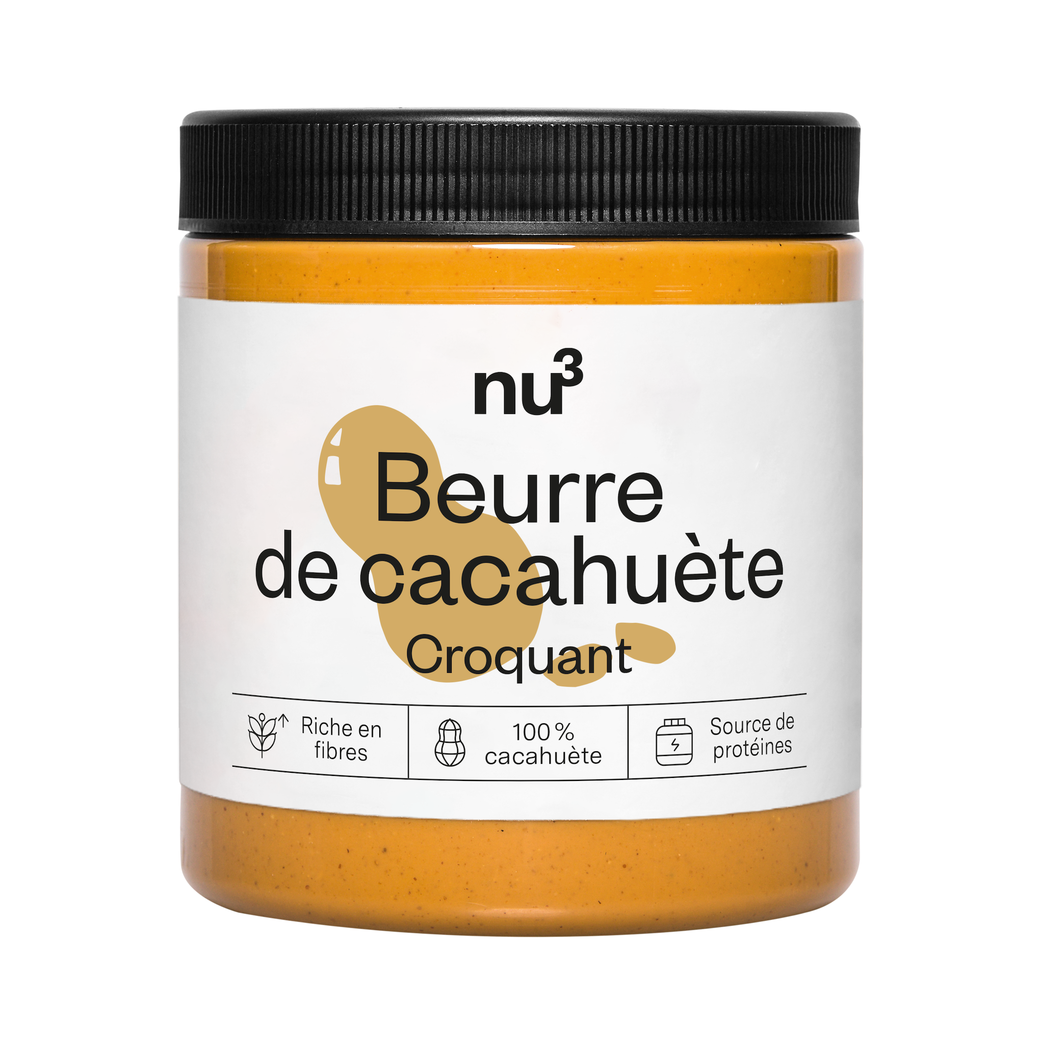 NU3 Beurre de cacahuète croquant 500g