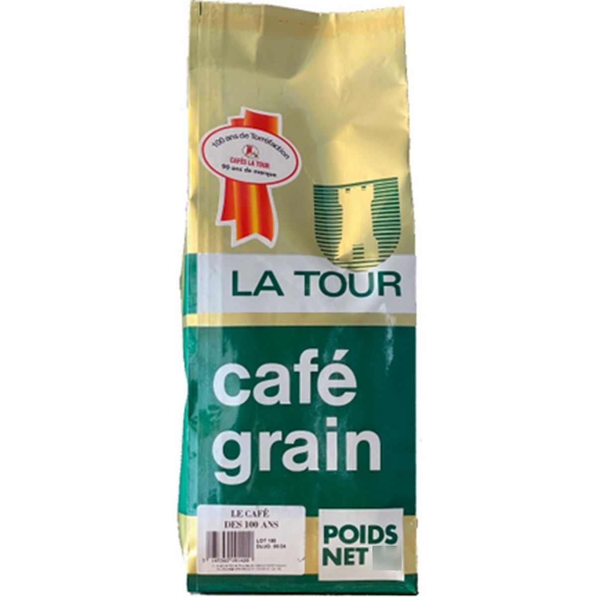 LA TOUR Café torréfié en grains 100 ans 750g