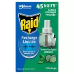 RAID Recharge liquide répulsifs moustiques et moustiques tigres senteur eucalyptus et menthe 45 nuits 1 recharge