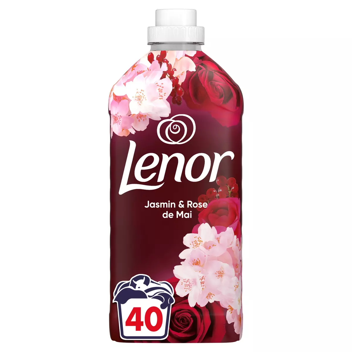 LENOR Adoucissant liquide jasmin et rose de Mai 40 lavages 840ml