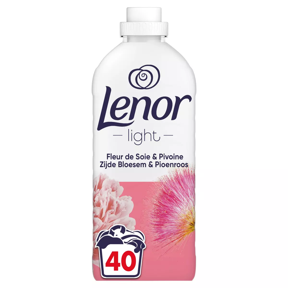 LENOR Light Adoucissant liquide fleur de soie et pivoine 40 lavages 840ml