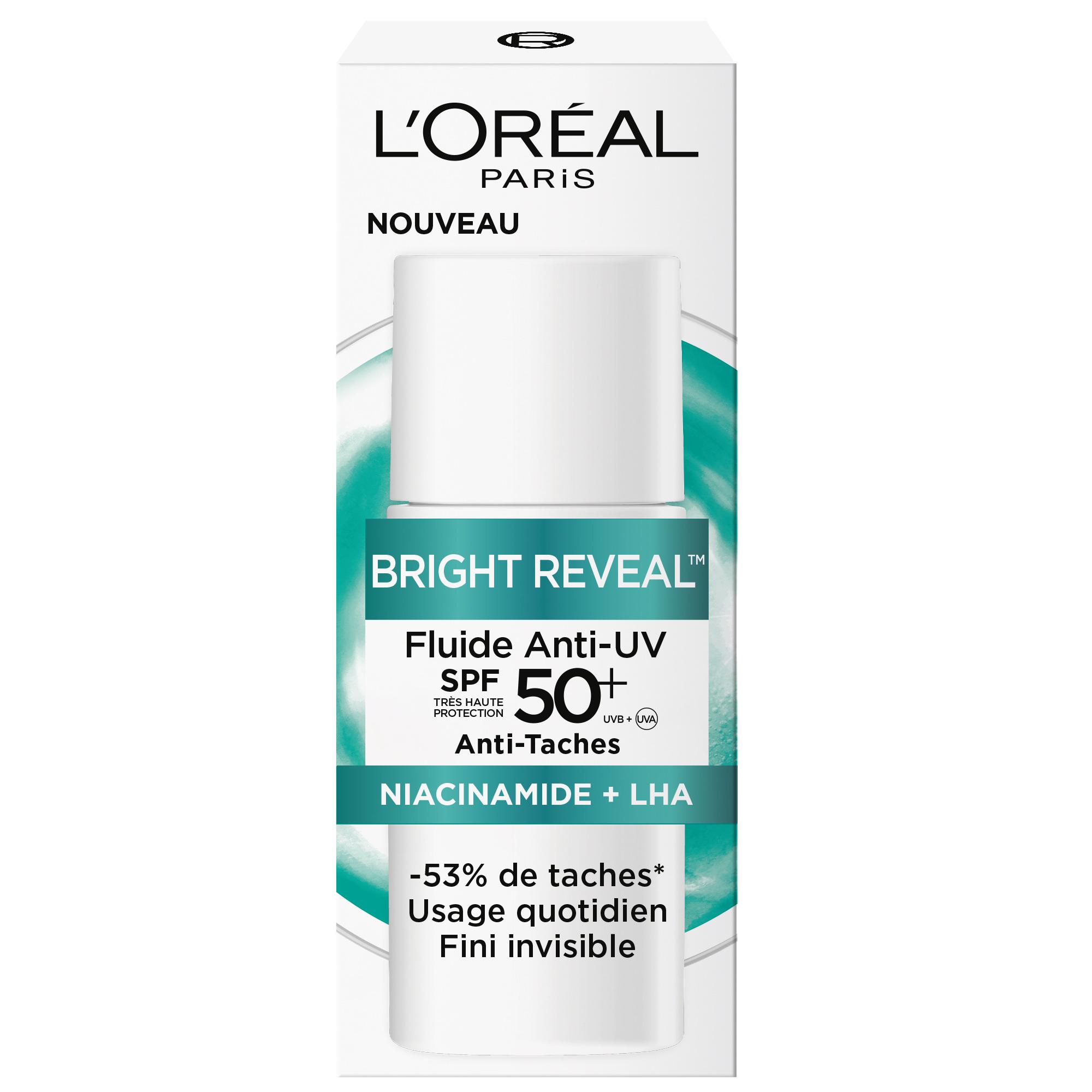 Voir la diapositive 3 : L'OREAL Bright Reveal Fluide anti-UV SPF50+ 50ml