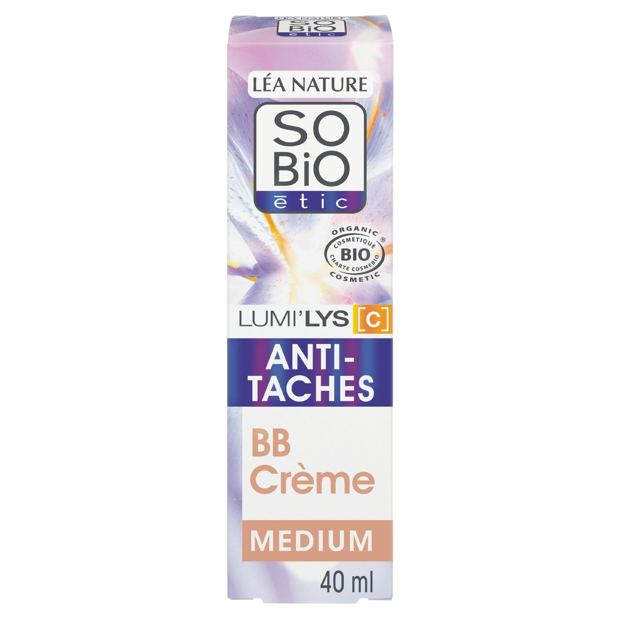 Voir la diapositive 3 : SO BIO ETIC Lumi'Lys C Anti-taches expert bio BB crème correctrice FPS10 teinte médium 40ml