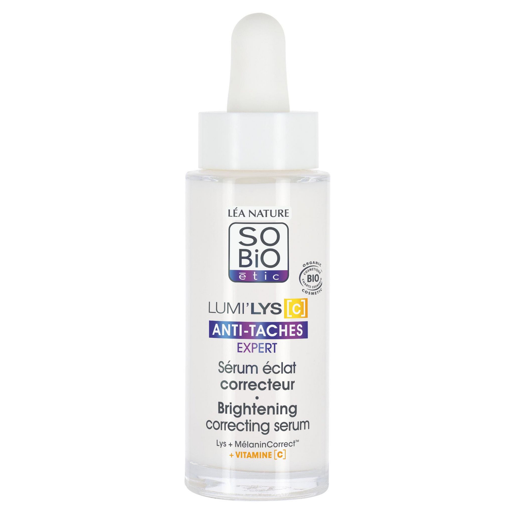 Voir la diapositive 2 : SO BIO ETIC Lumi'Lys C Anti Taches Expert Sérum éclat correcteur 30ml