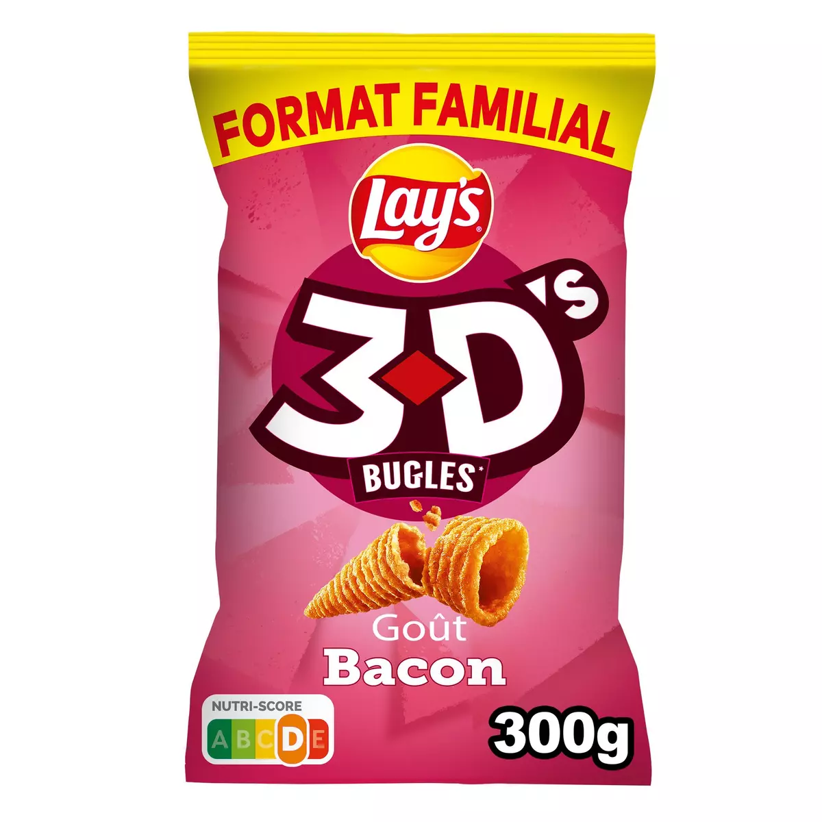 LAY'S Biscuits soufflés 3D's goût bacon 300g