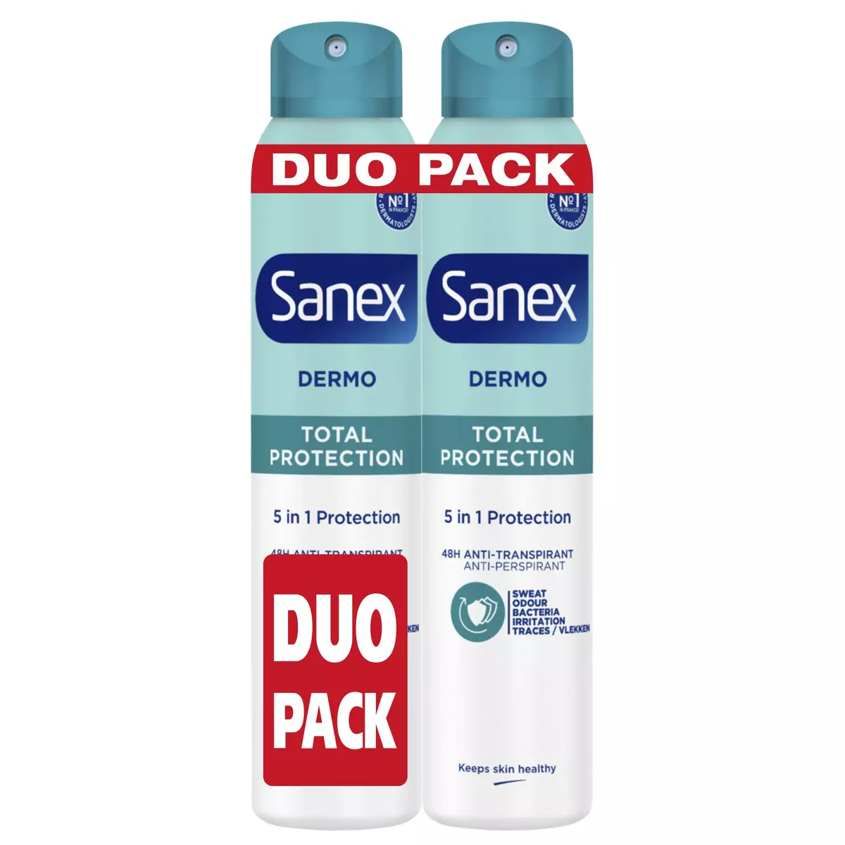 SANEX Déodorant anti-transpirant 5en1 dermo total protection 2x200ml