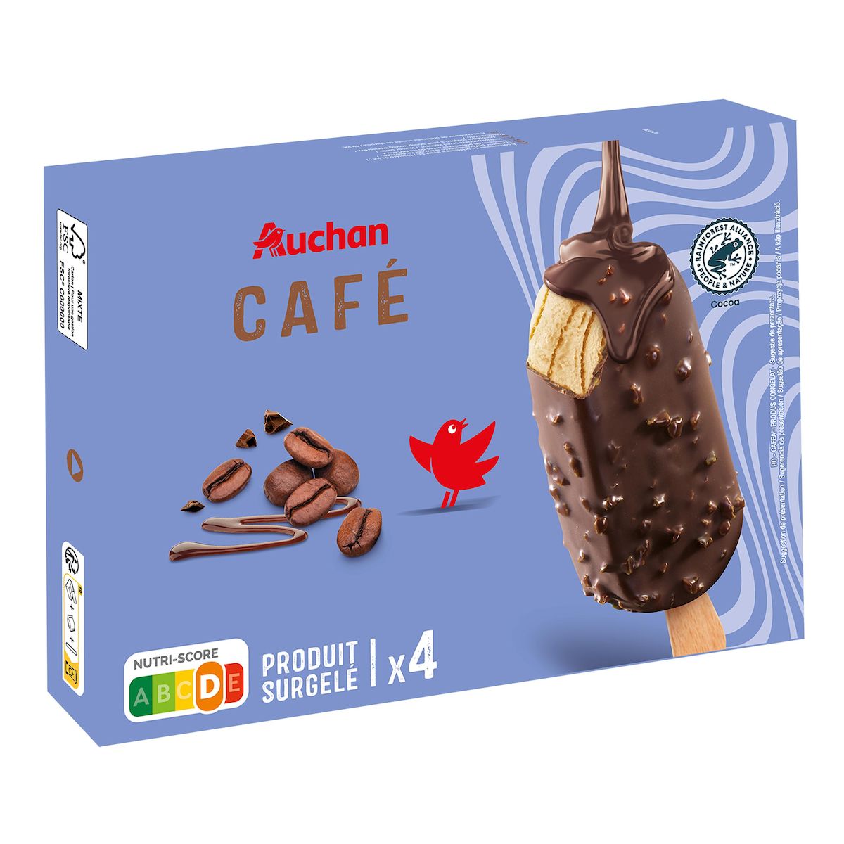 AUCHAN Grand gourmand café 4 pièces 280 g