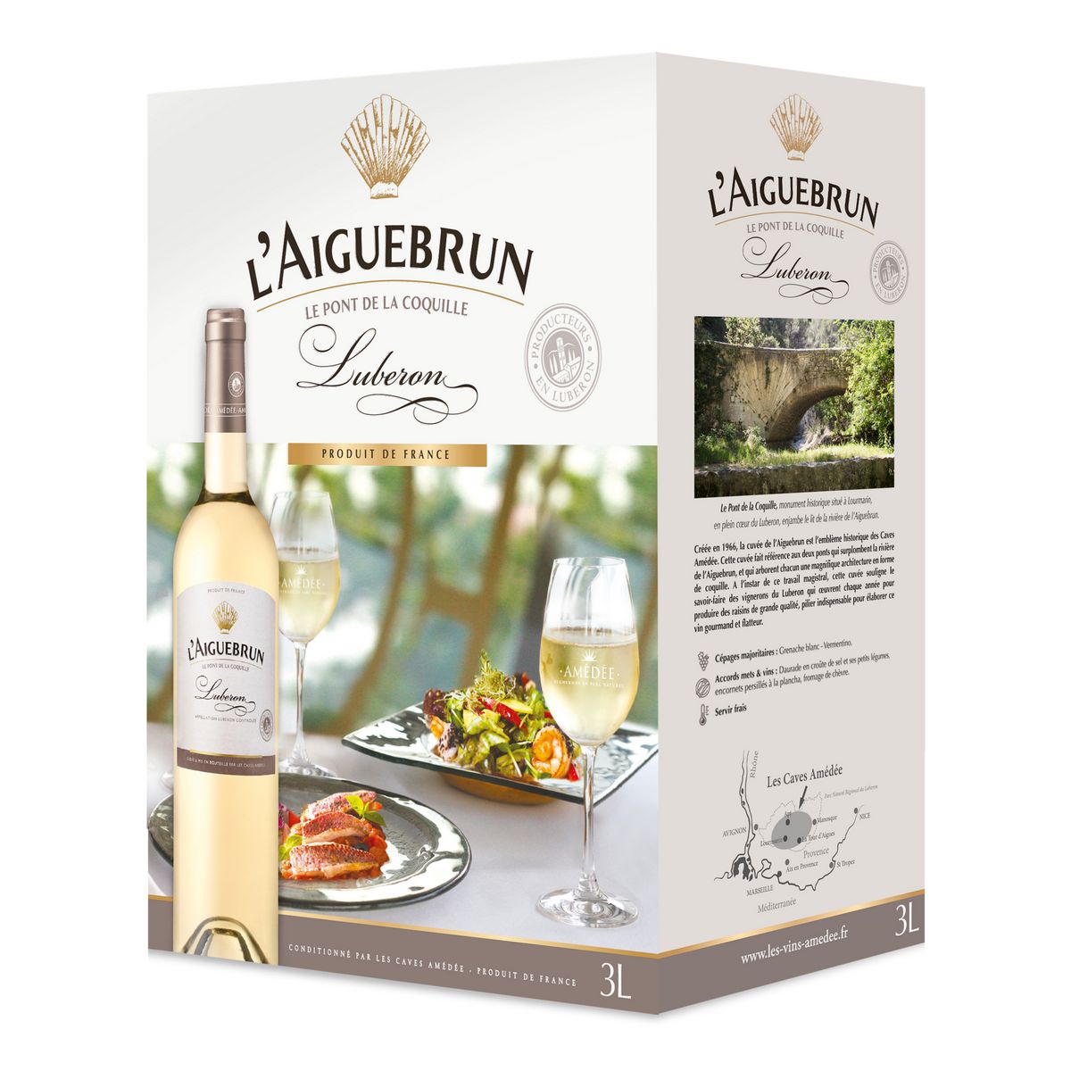 AOP Luberon L'Aiguebrun blanc BIB / CUBI 3L