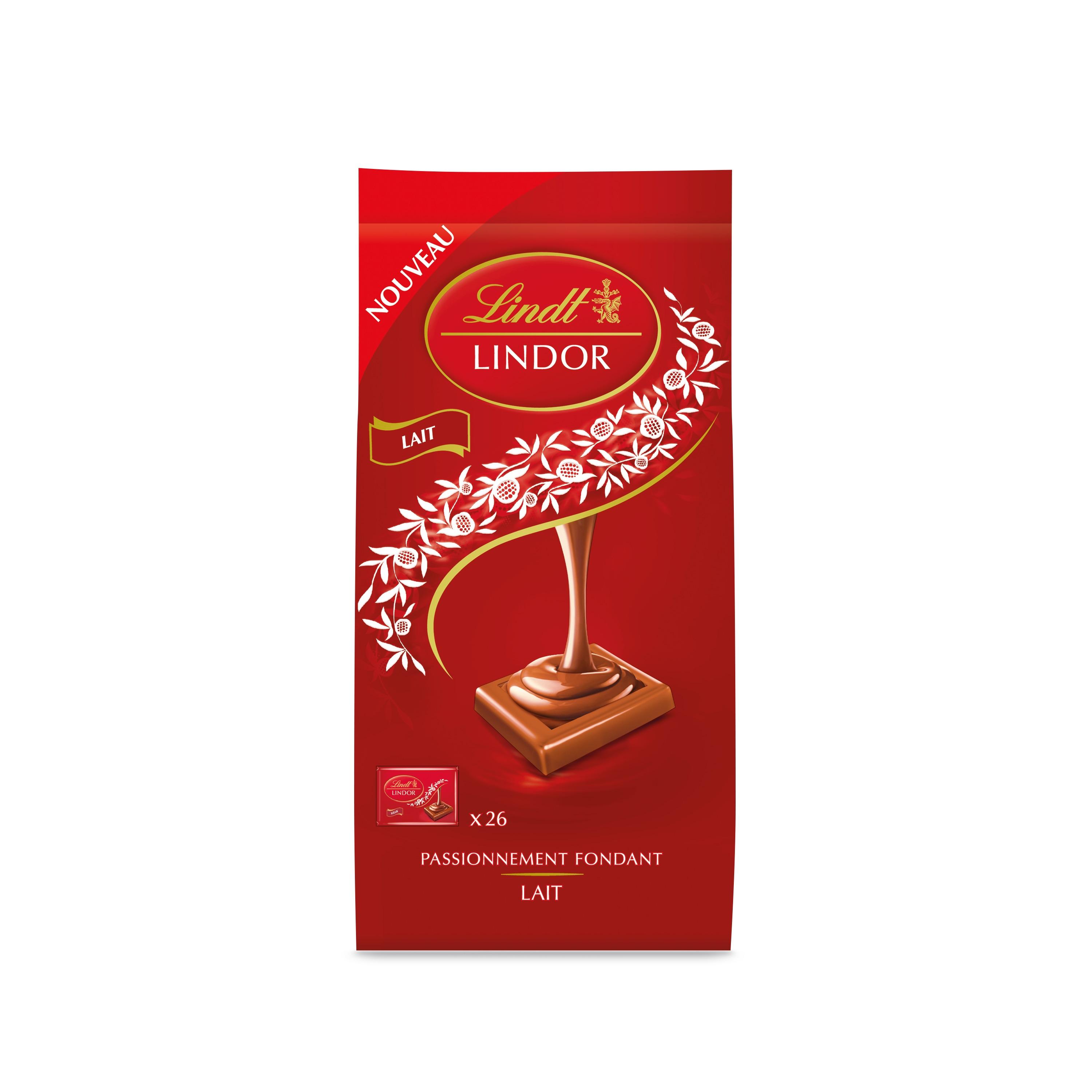 LINDT Lindor Bouchées de chocolats au lait fourré d'un suprême fondant 188g