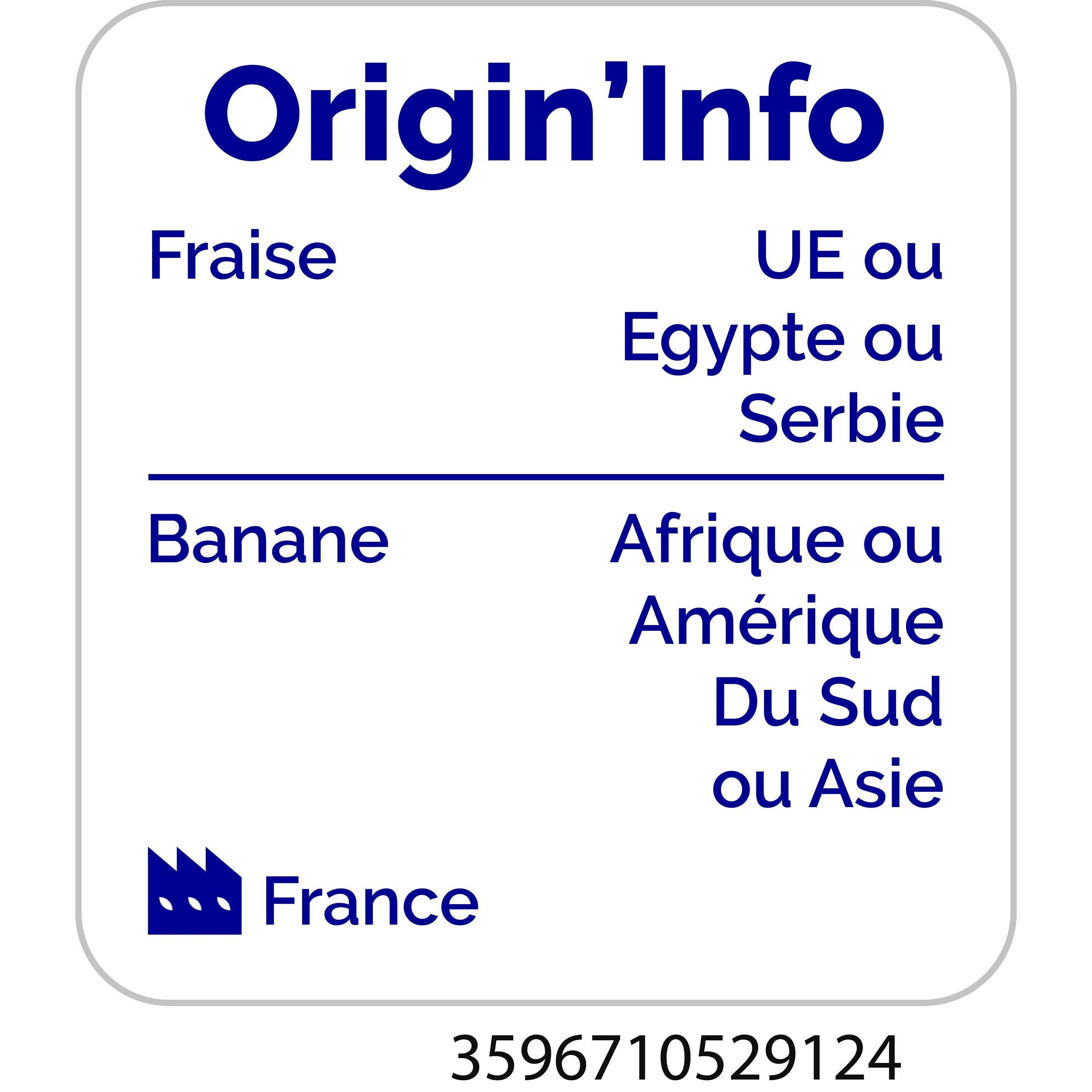 Voir la diapositive 2 : AUCHAN Smoothie fraise banane 1l