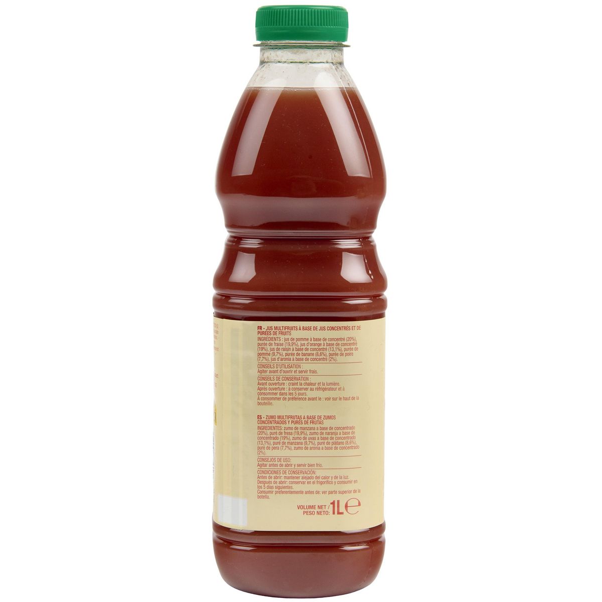 AUCHAN Smoothie fraise banane 1l