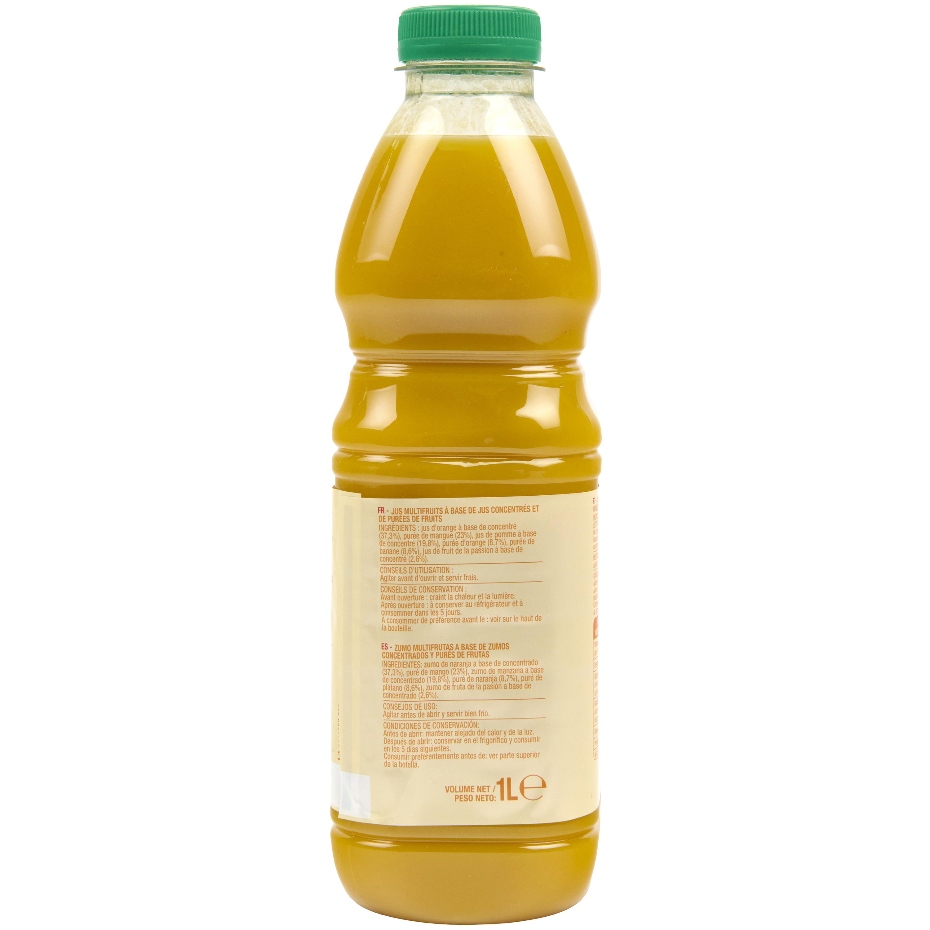 Voir la diapositive 2 : AUCHAN Smoothie orange mangue passion 1l