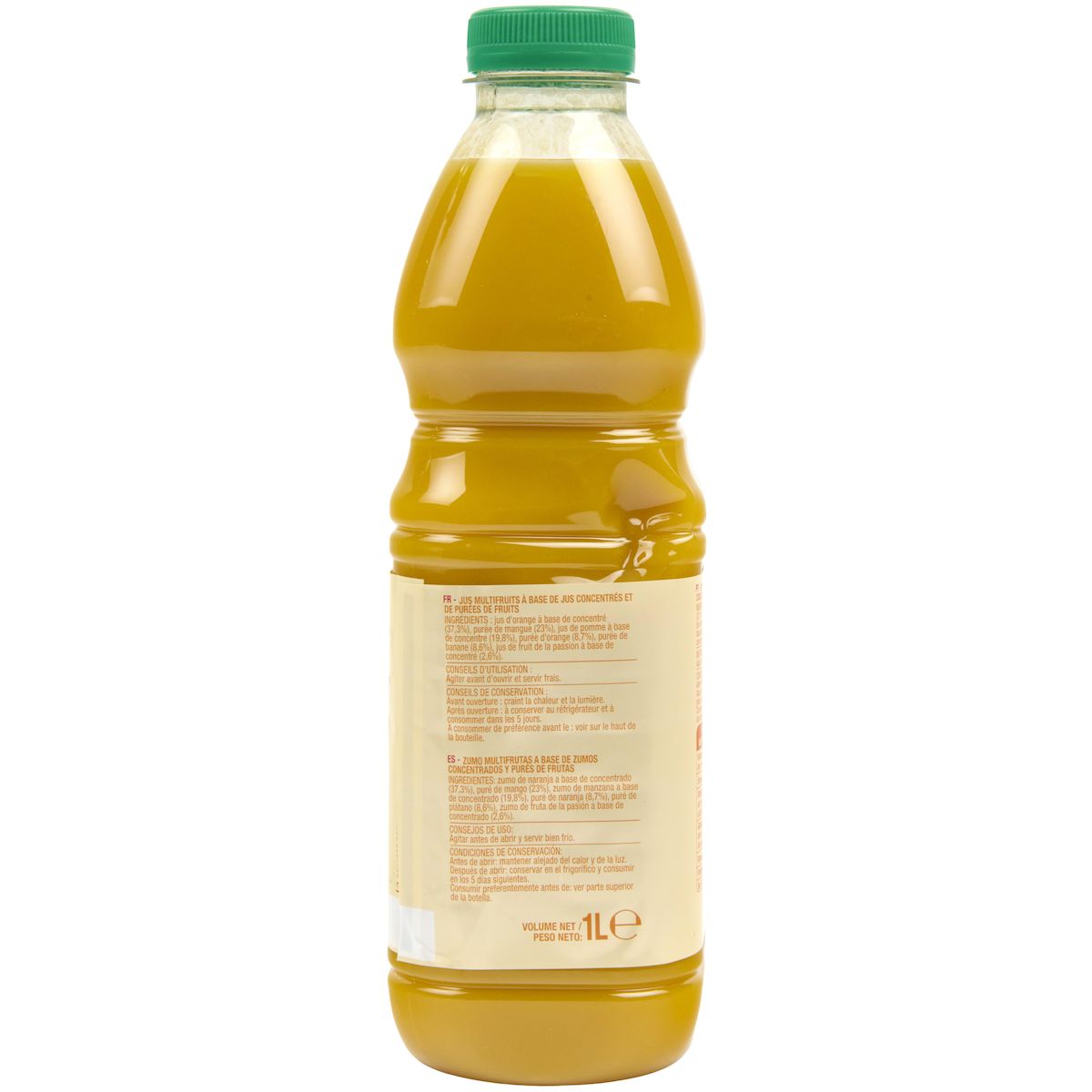AUCHAN Smoothie orange mangue passion 1l