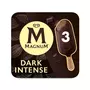 MAGNUM Bâtonnet glacé dark intense au chocolat 3 pièces 222g