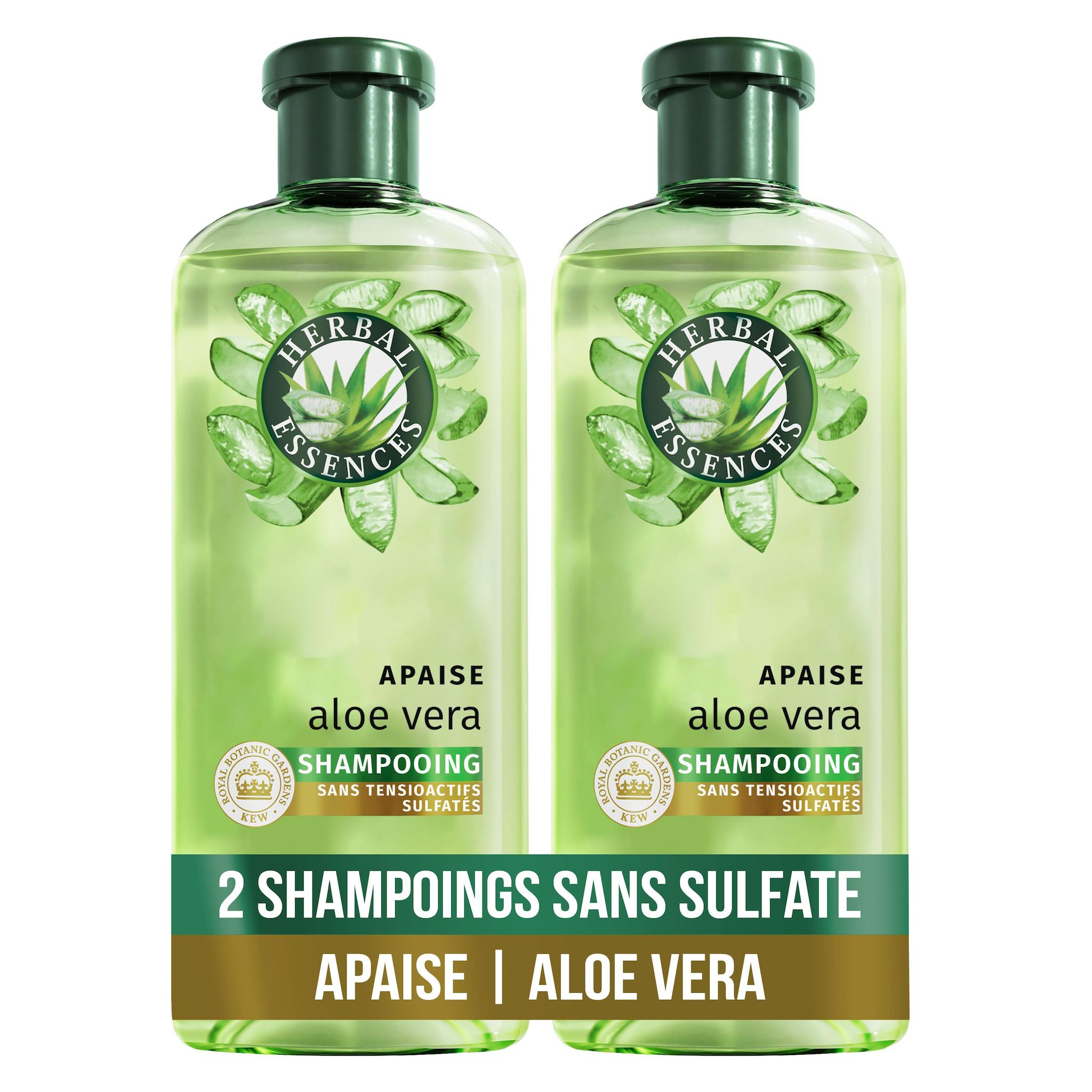 Voir la diapositive 2 : HERBAL ESSENCES Shampooing apaise à l'aloe vera 2x250ml