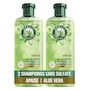 Voir la diapositive 2 : HERBAL ESSENCES Shampooing apaise à l'aloe vera 2x250ml