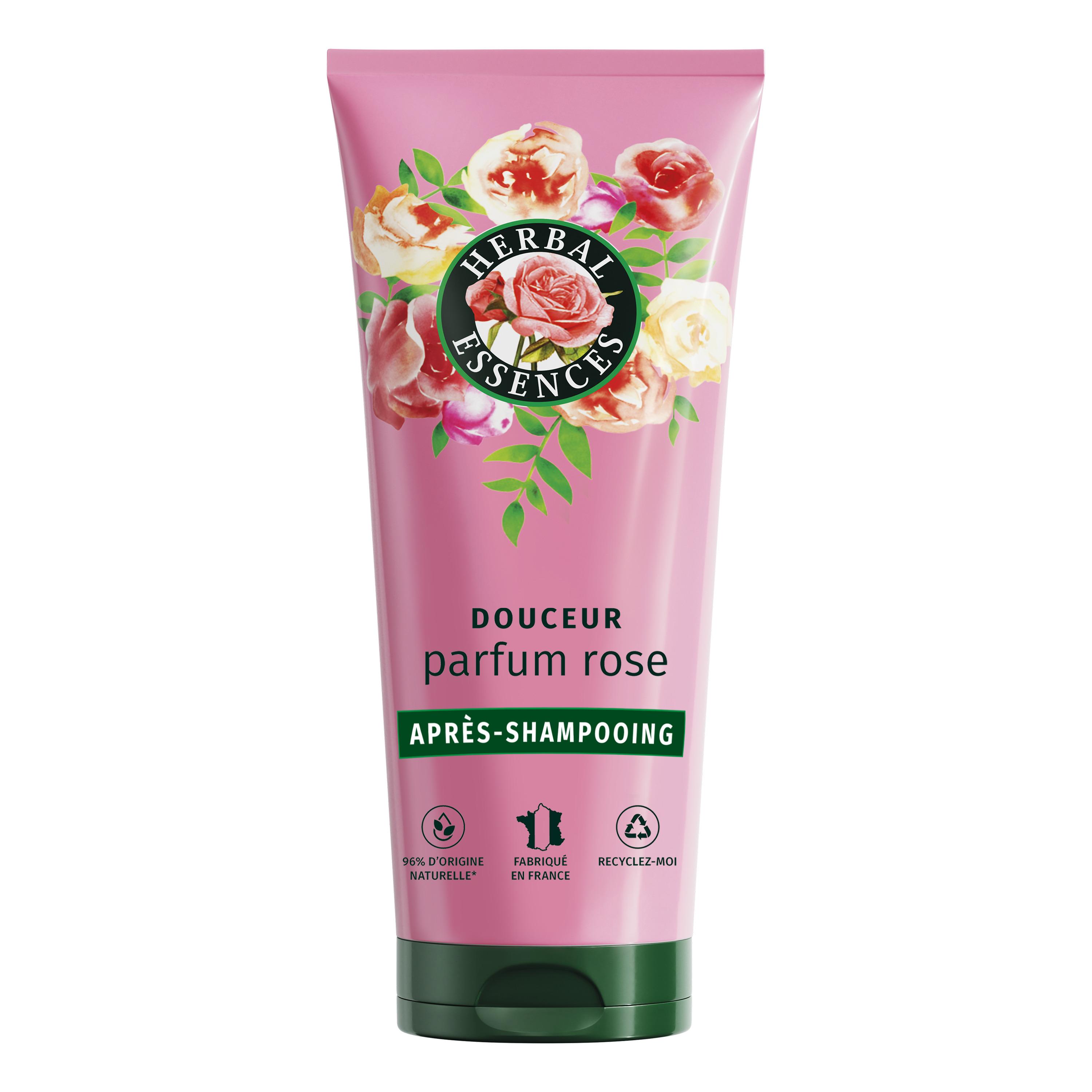 Voir la diapositive 2 : HERBAL ESSENCES Après shampoing douceur parfum rose 200ml