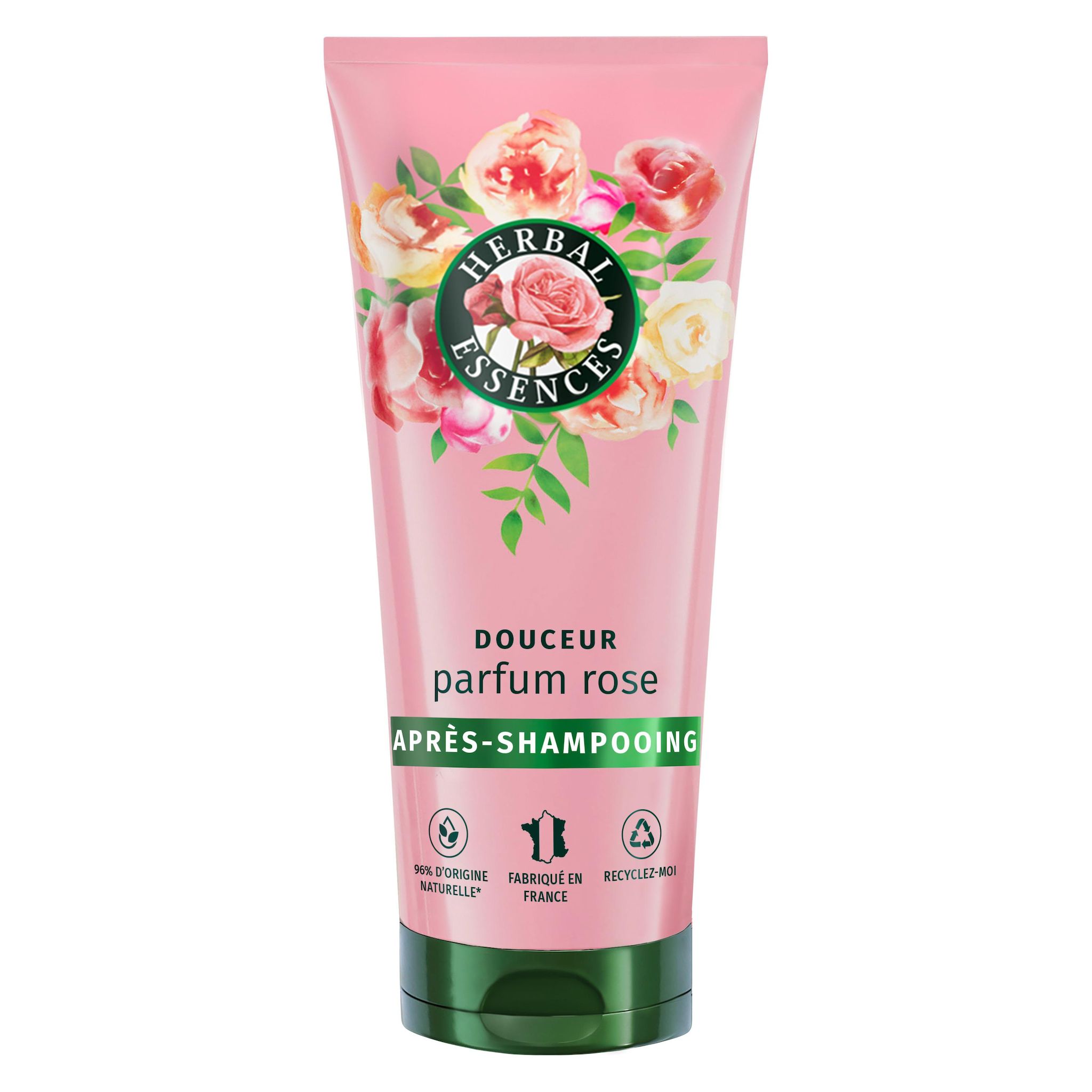 Voir la diapositive 2 : HERBAL ESSENCES Après-shampooing douceur parfum rose 200ml