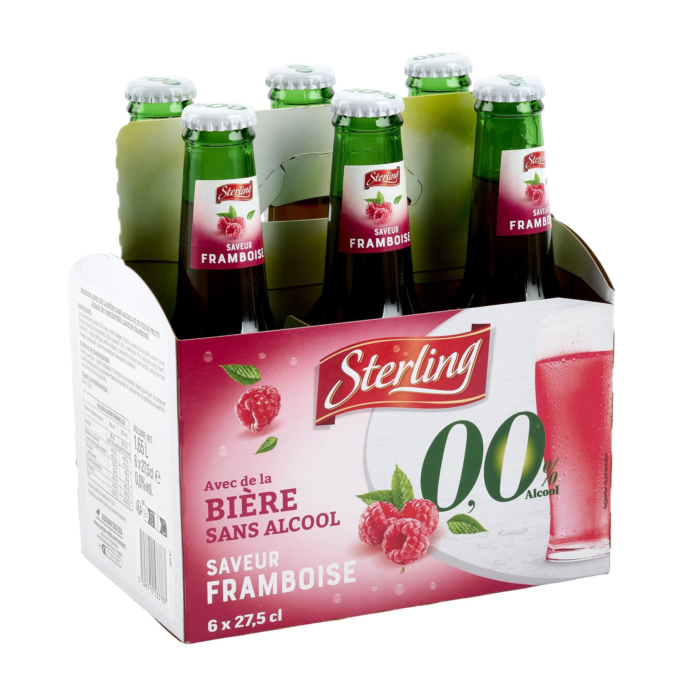 Voir la diapositive 2 : STERLING Bière aromatisée framboise 0% bouteilles 6x27,5cl