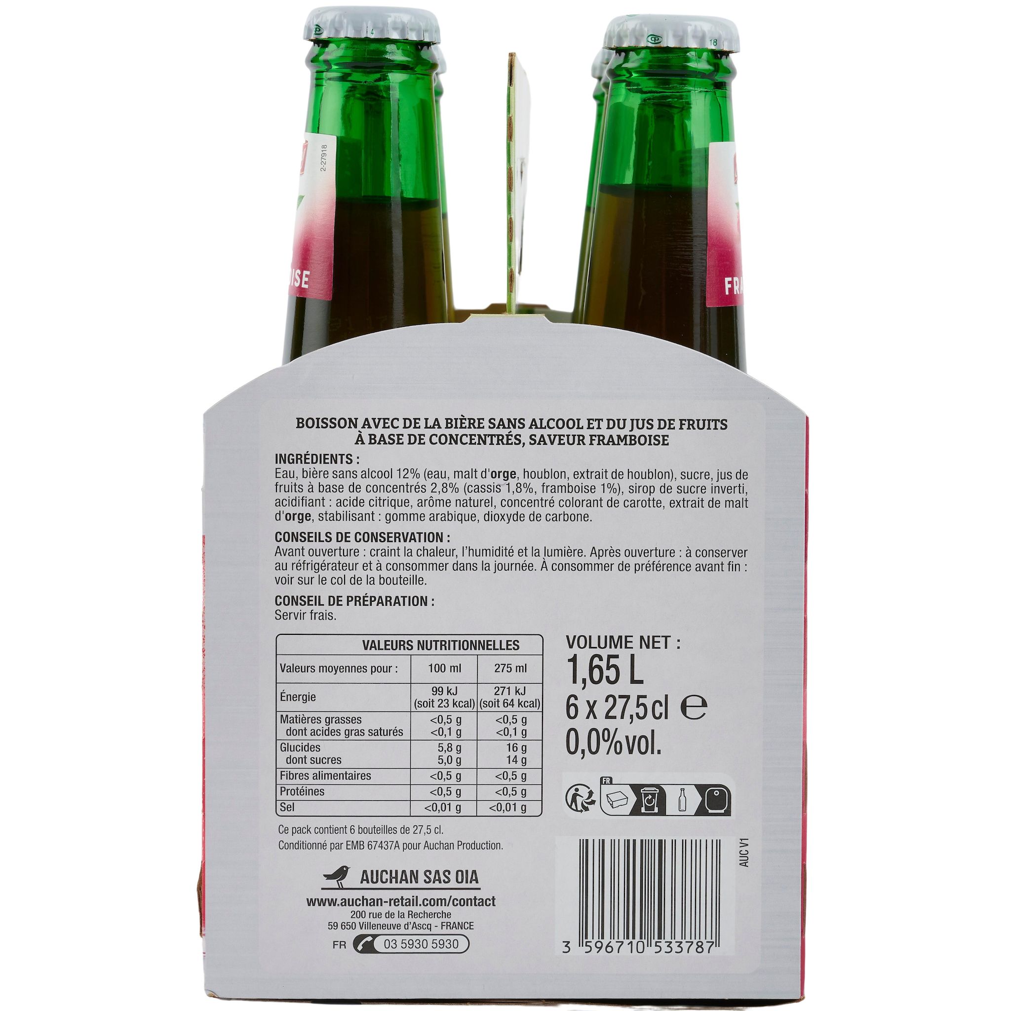 Voir la diapositive 2 : STERLING Bière aromatisée framboise 0% bouteilles 6x27,5cl