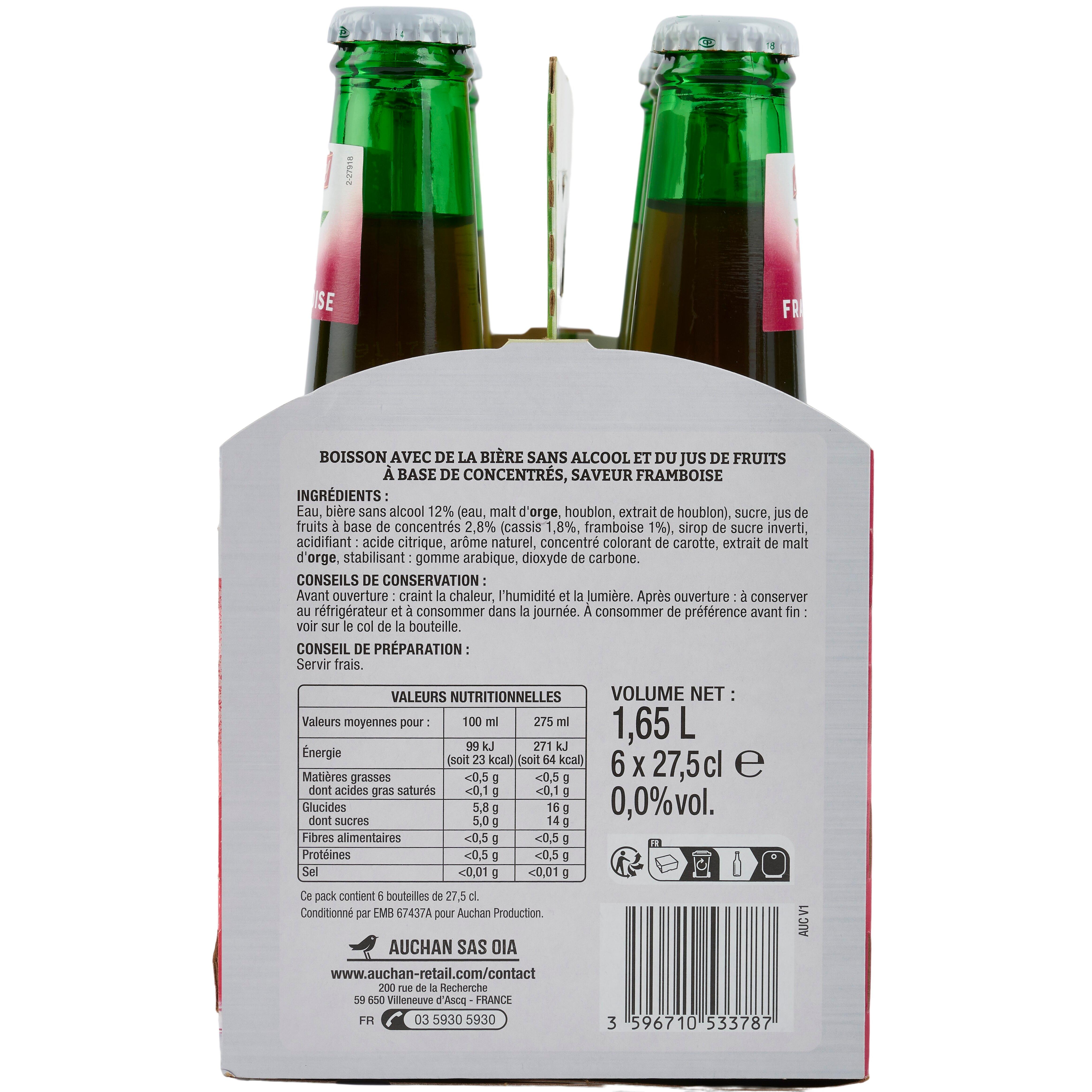 Voir la diapositive 3 : STERLING Bière aromatisée framboise 0% bouteilles 6x27,5cl