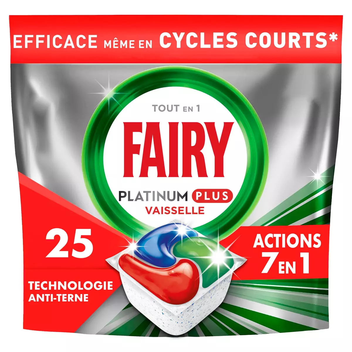 FAIRY Fairy Platinium plus capsules lave-vaisselle original 25 capsules