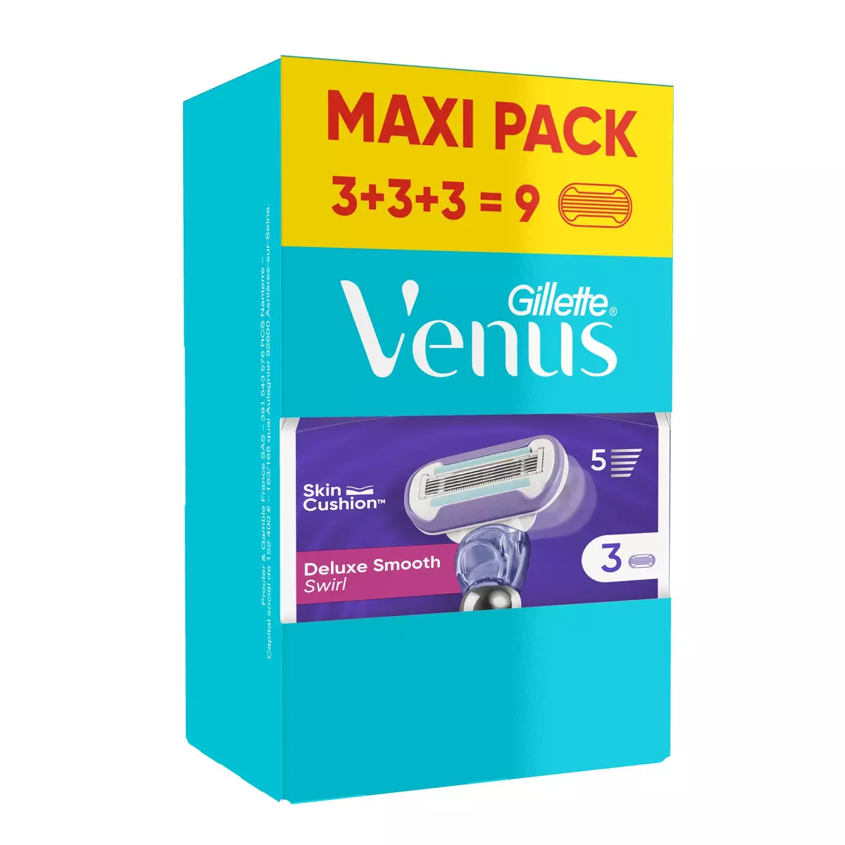 VENUS Deluxe Smooth lames de rasoir 3x3 recharges