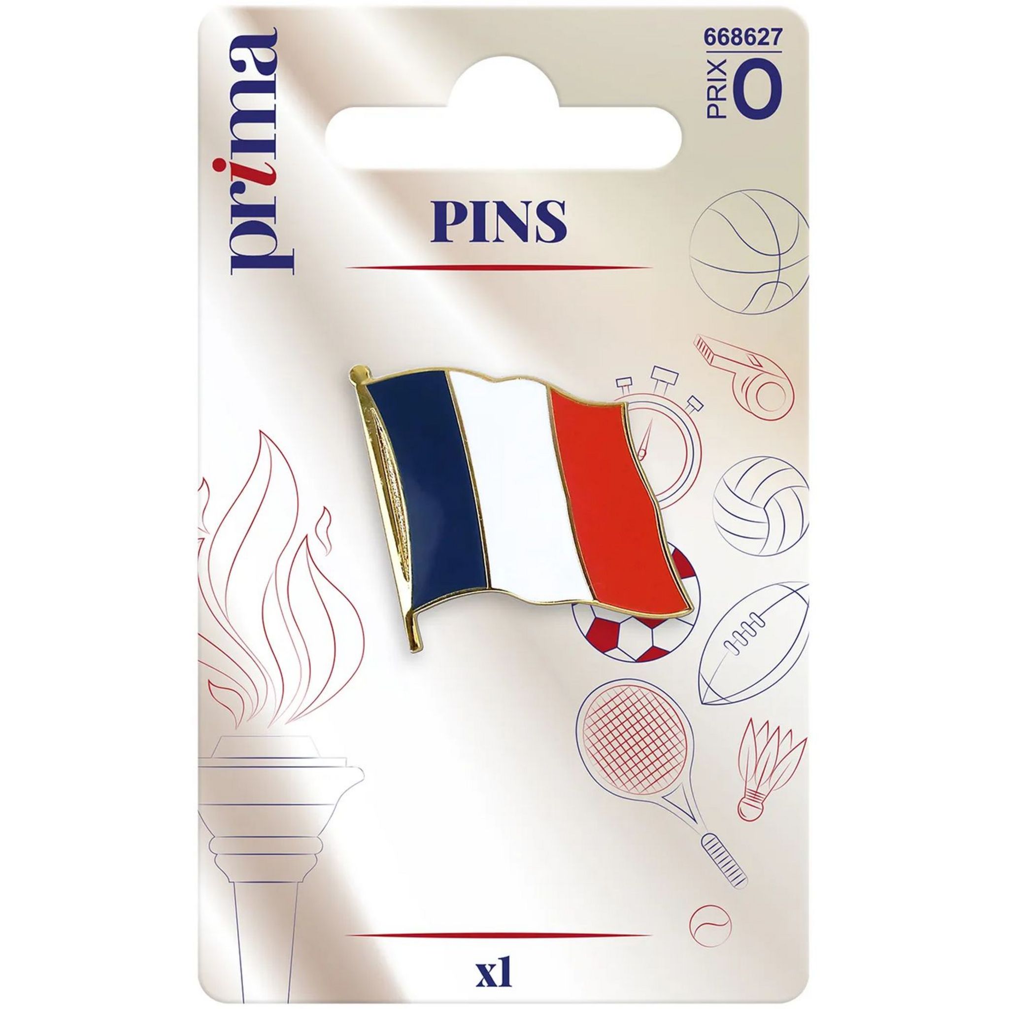 PRIMA Pins drapeau français x1