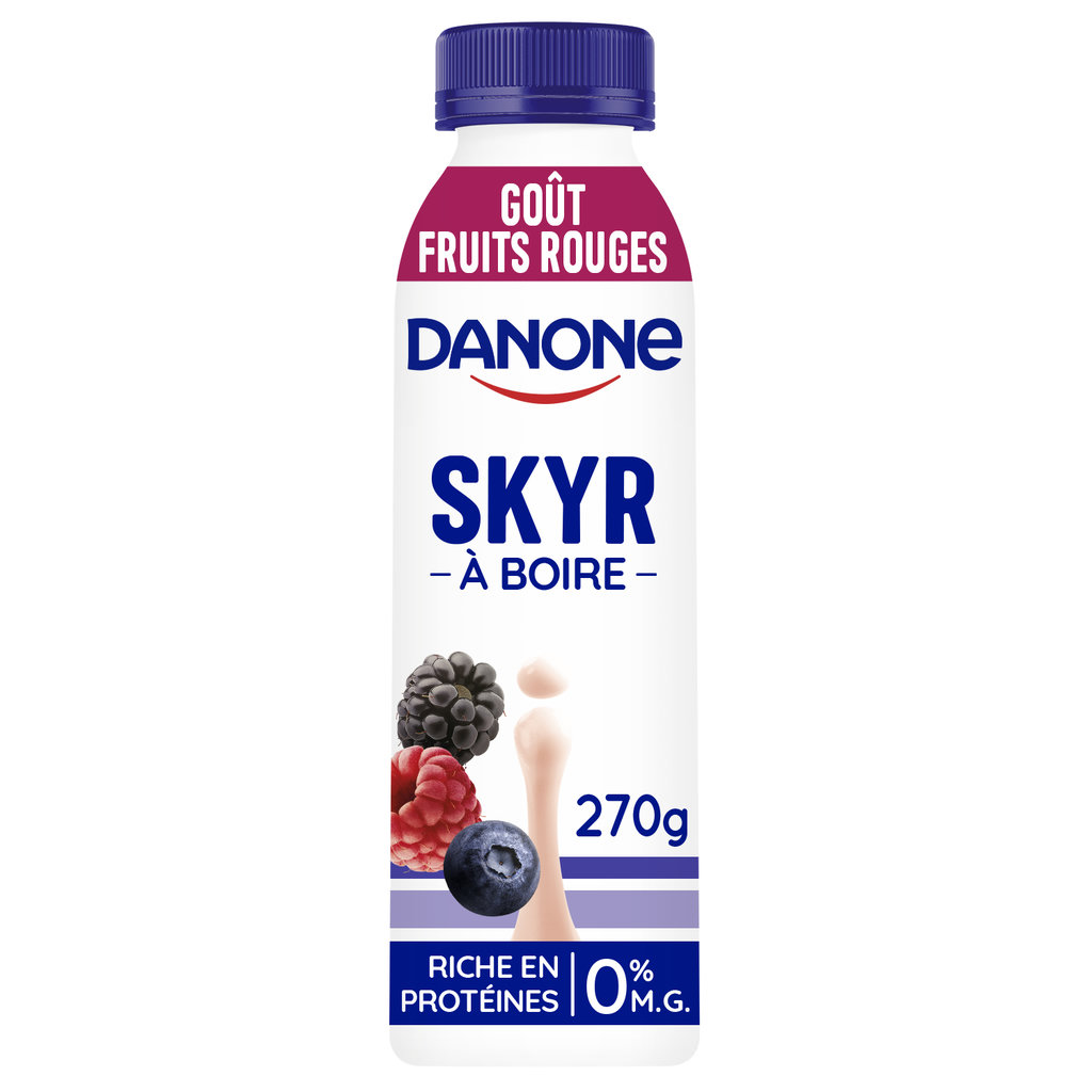 DANONE Skyr à boire aux fruits rouges 0% MG 270g
